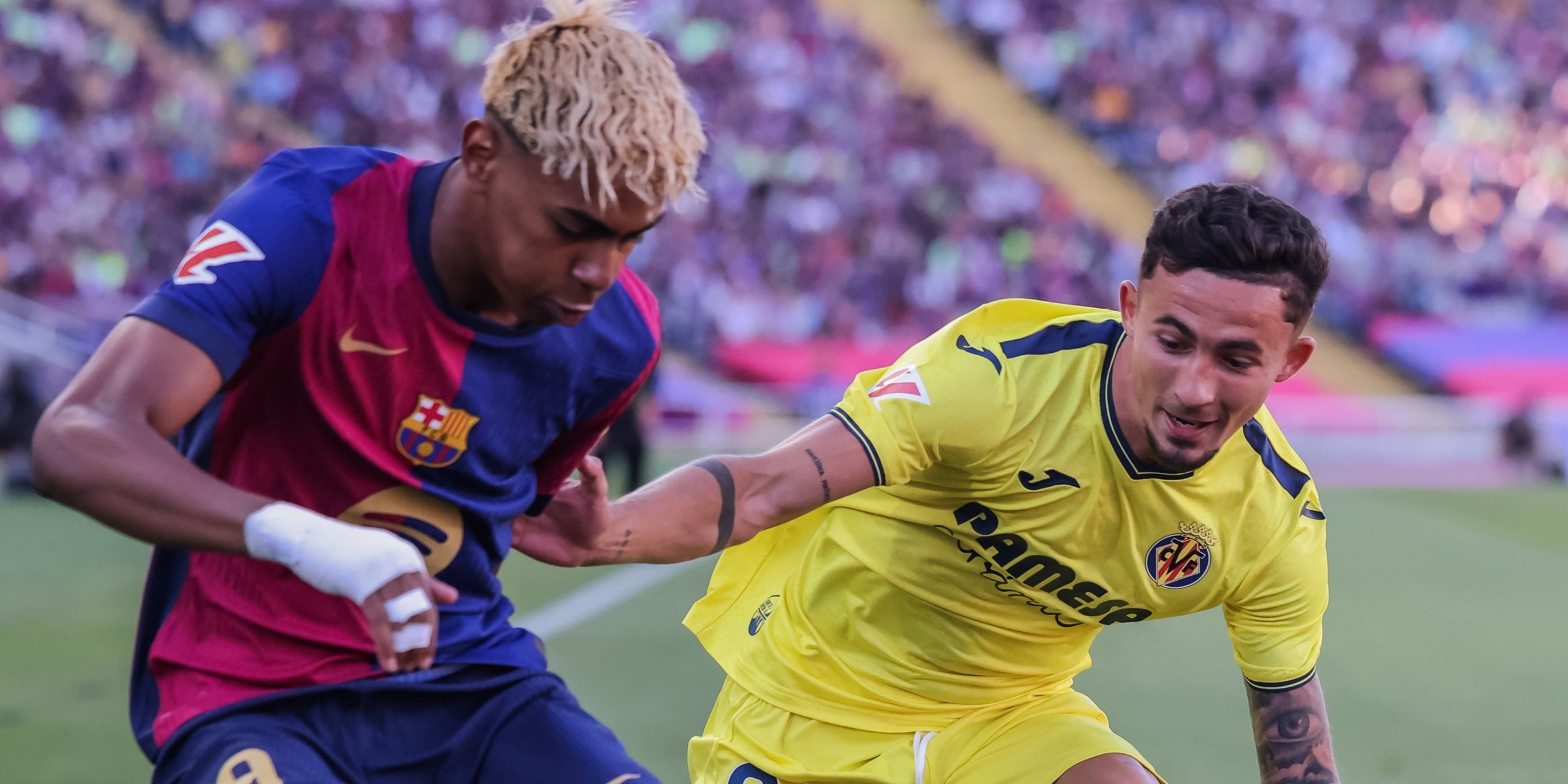 Lamine Yamal, durant l'últim partit del Barça contra el Vila-real | Europa Press