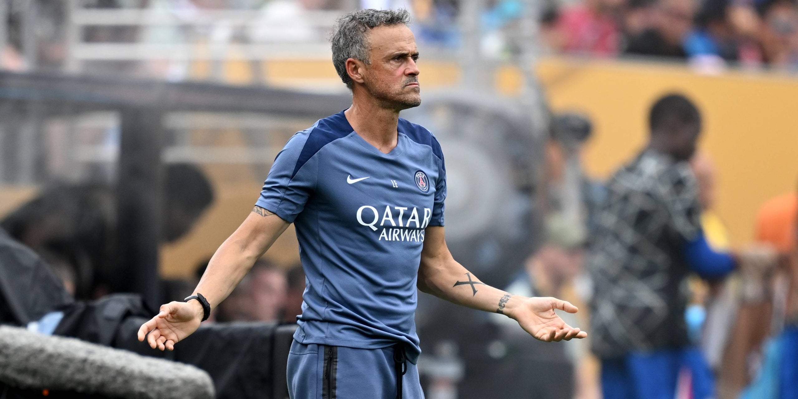 Luis Enrique, durante un partido del PSG | Europa Press