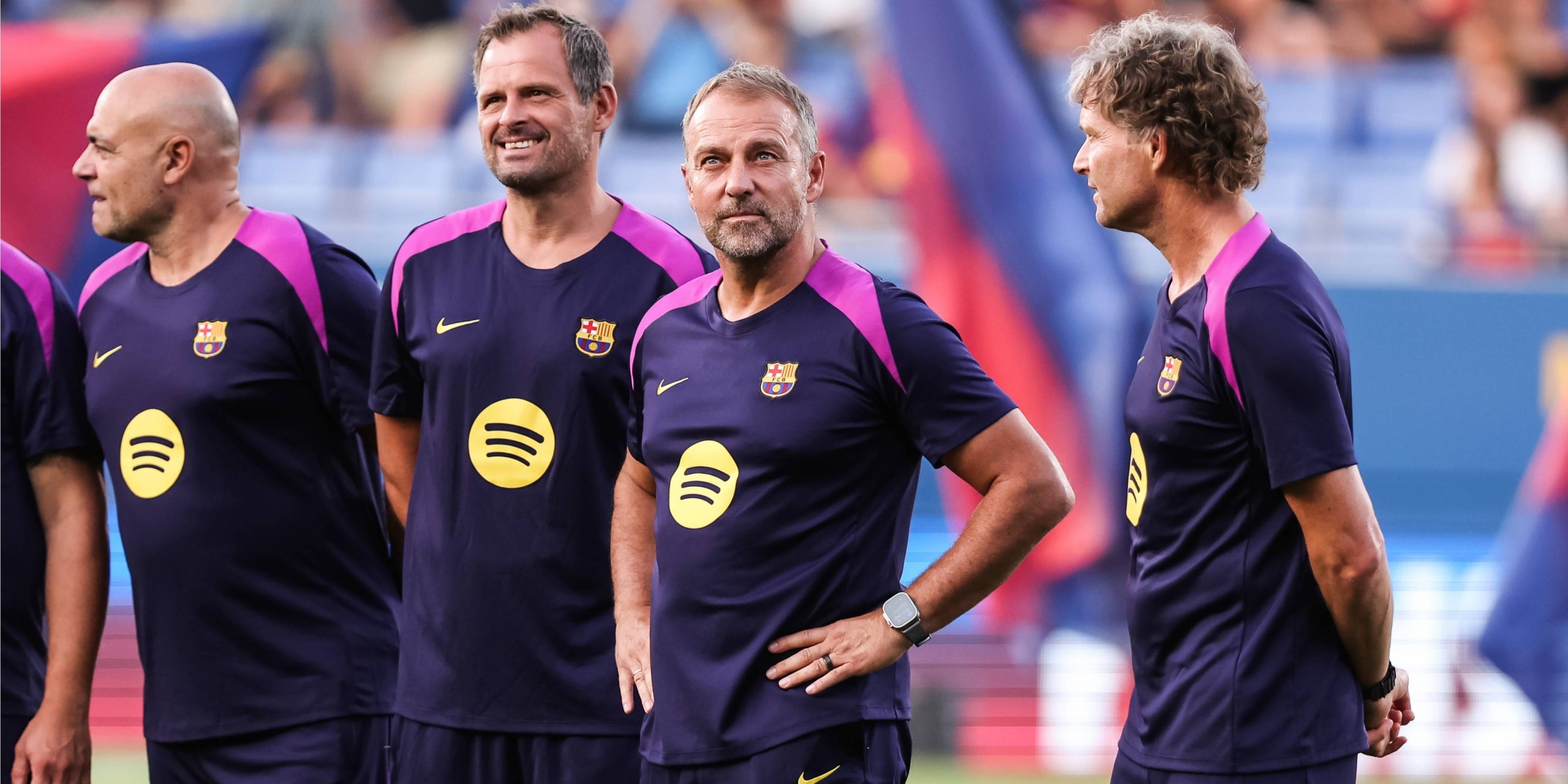 Hansi Flick, con su cuerpo técnico | Europa Press