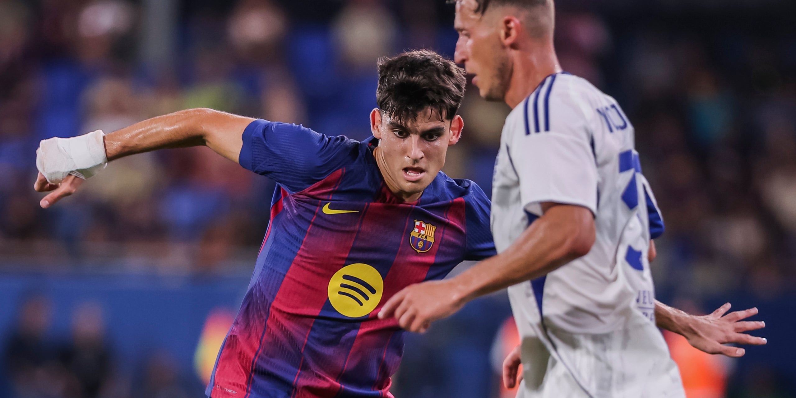 Gerard Martín, durante un partido con el Barça | Europa Press