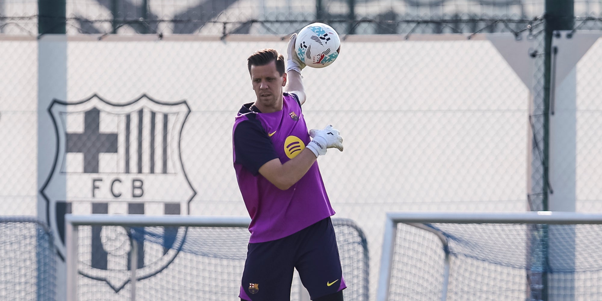 Wojciech Szczesny, durant un entrenament amb el Barça | Europa Press