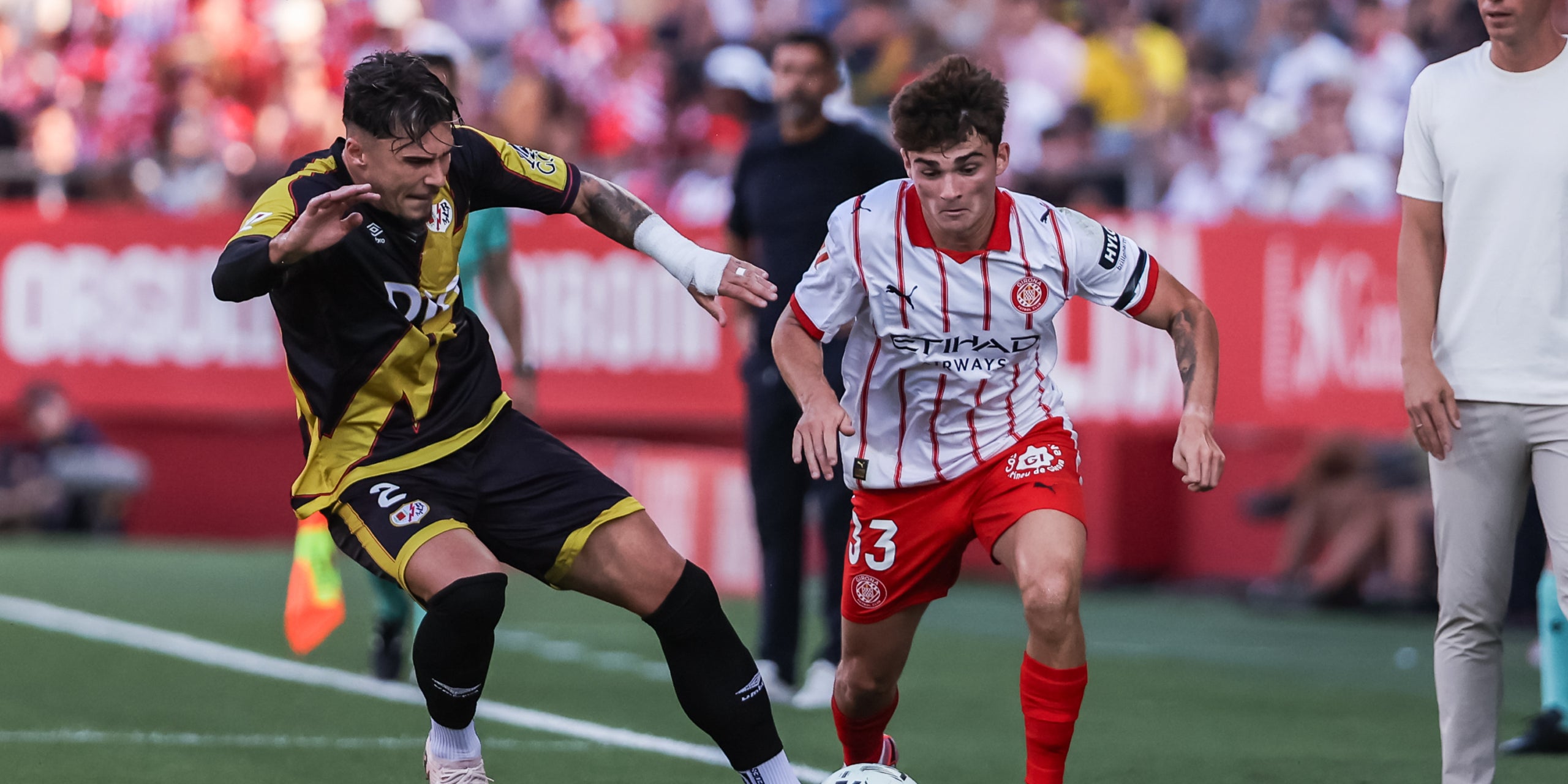 Joel Roca, durant el Girona-Rayo de Lliga | Europa Press