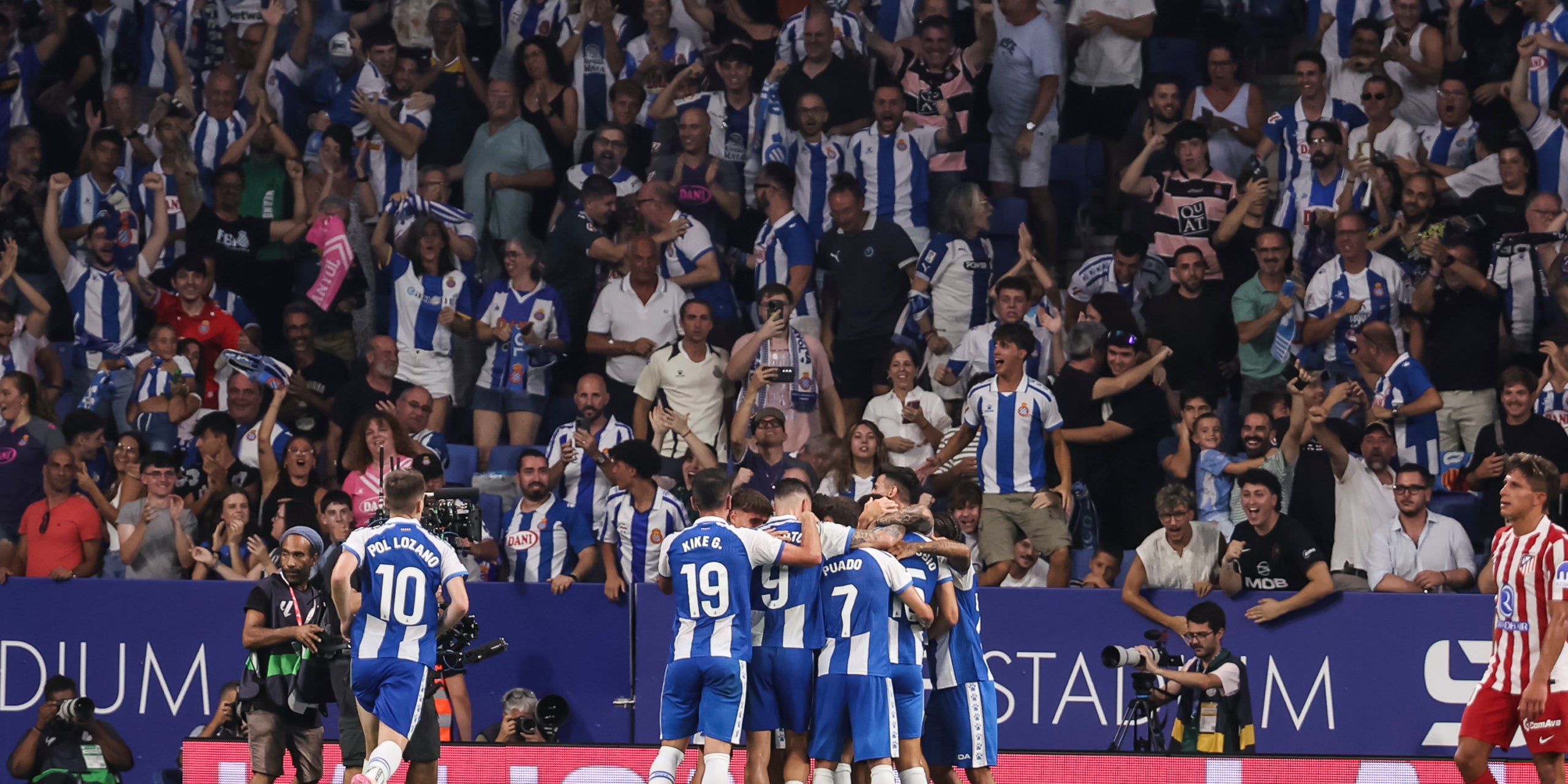 Los jugadores del Espanyol, celebrando un gol contra el Atlético de Madrid | Europa Press