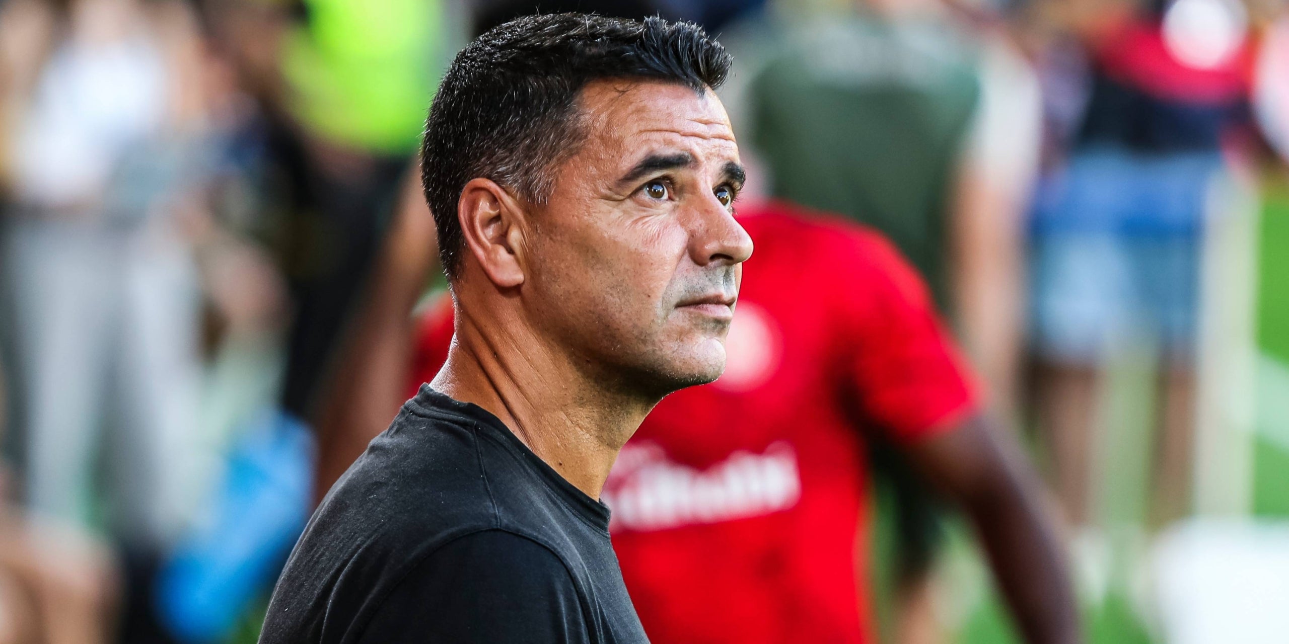 Míchel, durant el partit contra el Vila-real | Europa Press