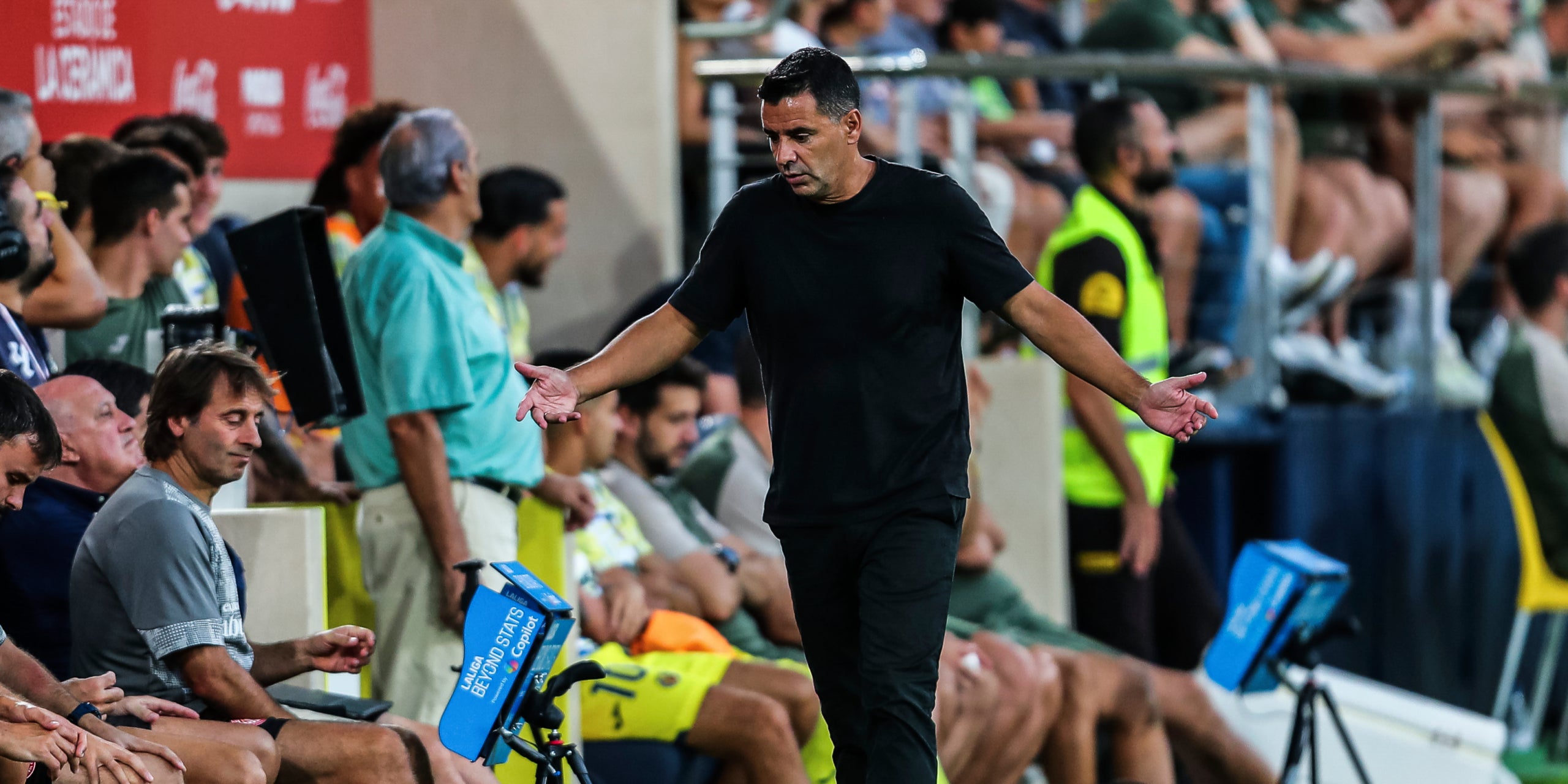 El tècnic del Girona, Michel Sánchez, totalment incrèdul amb l'actuació del seu equip al camp del Vila-real | Europa Press