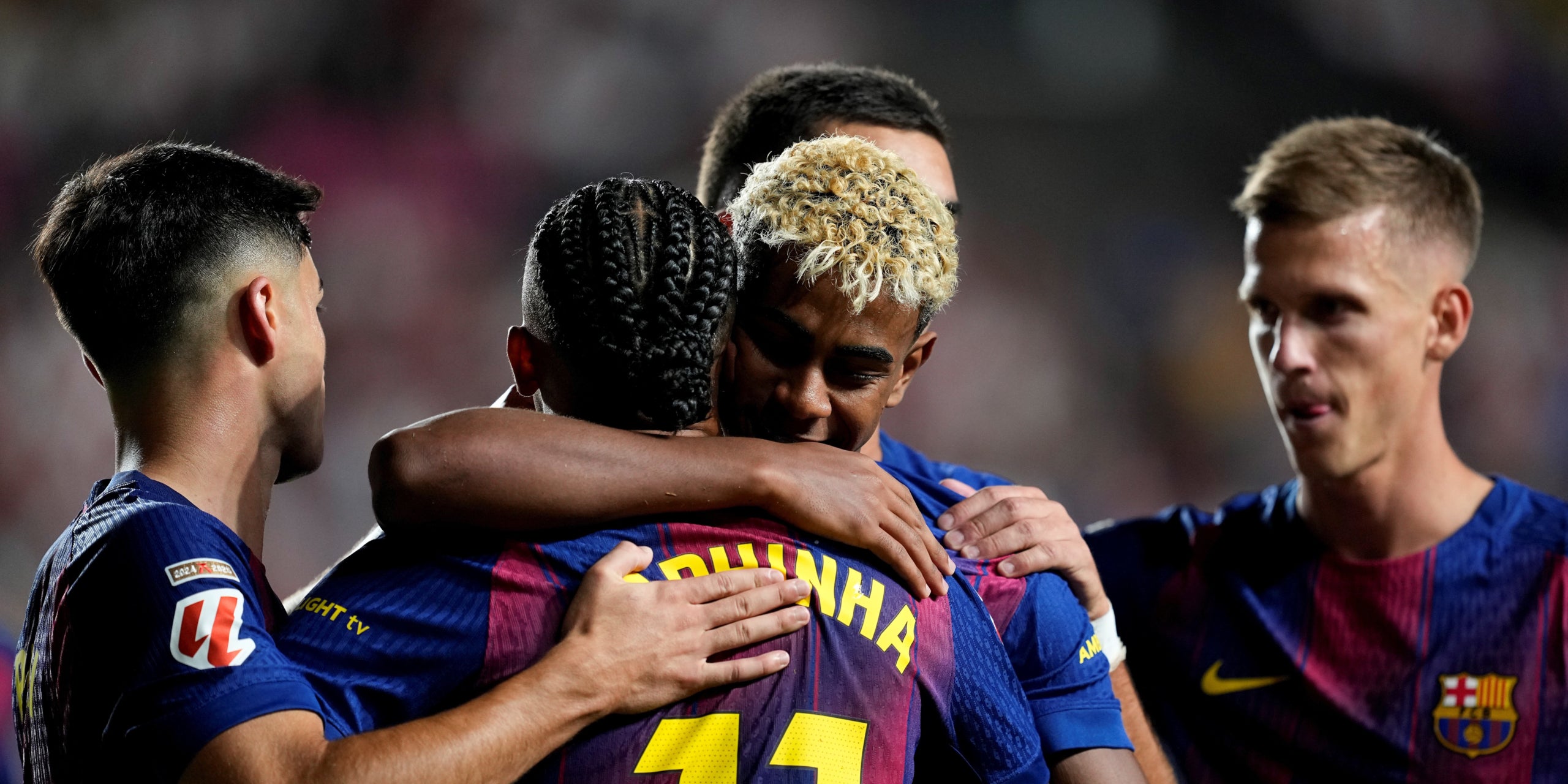 Els jugadors del Barça, celebrant un gol contra el Rayo | Europa Press