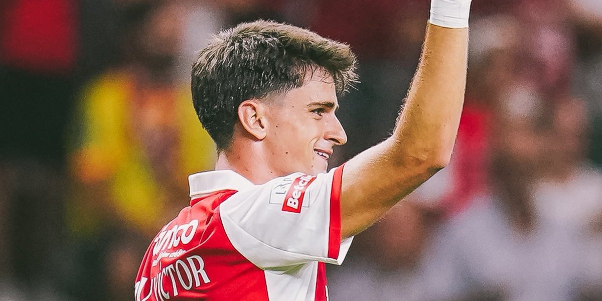 Pau Víctor, celebrant un gol amb el Braga | @SCBragaOficial