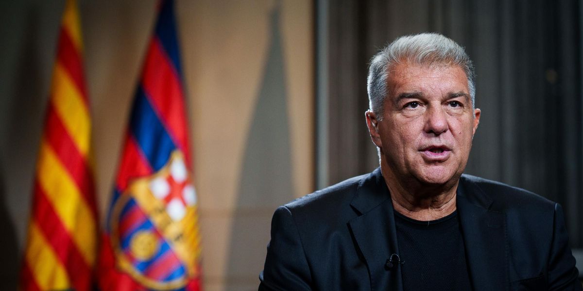 El president Joan Laporta, durant una entrevista amb la CNN | FC Barcelona