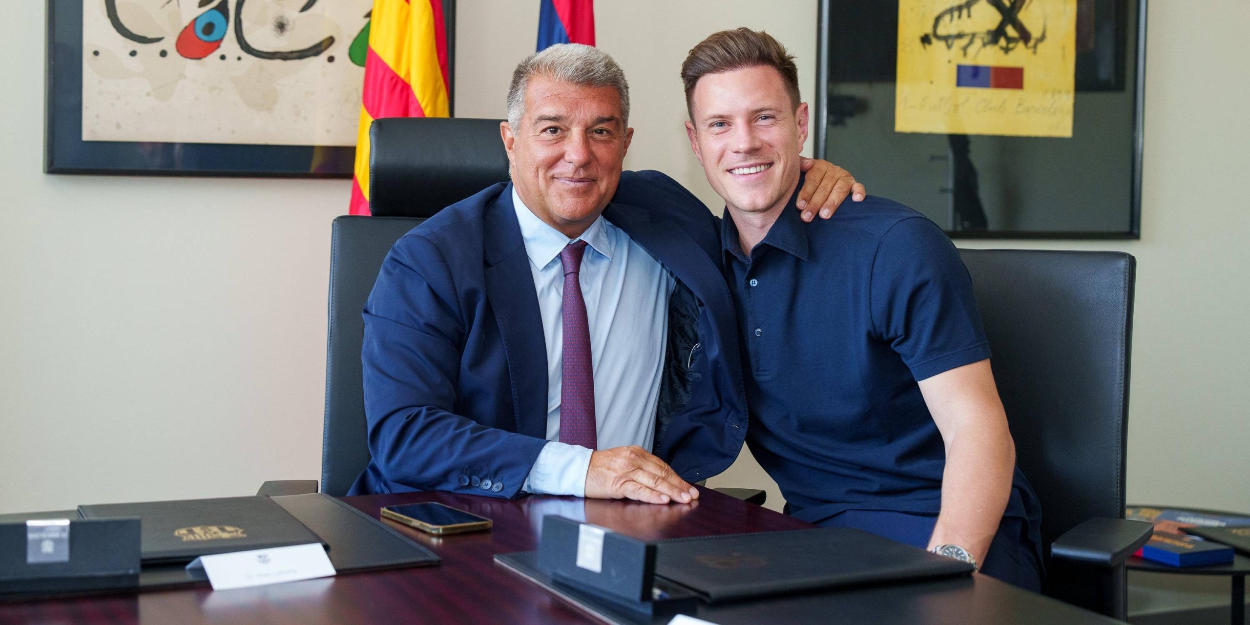 Joan Laporta i Ter Stegen, en una imatge d'arxiu | FC Barcelona