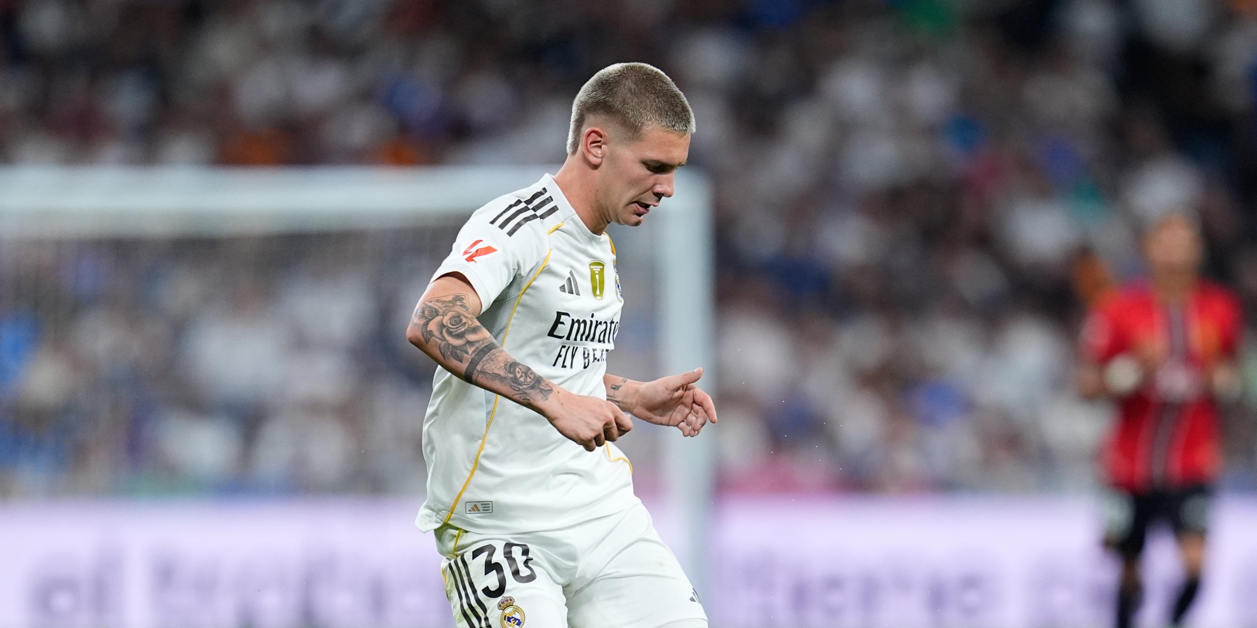 Franco Mastantuono, durante un partido con el Madrid | Europa Press