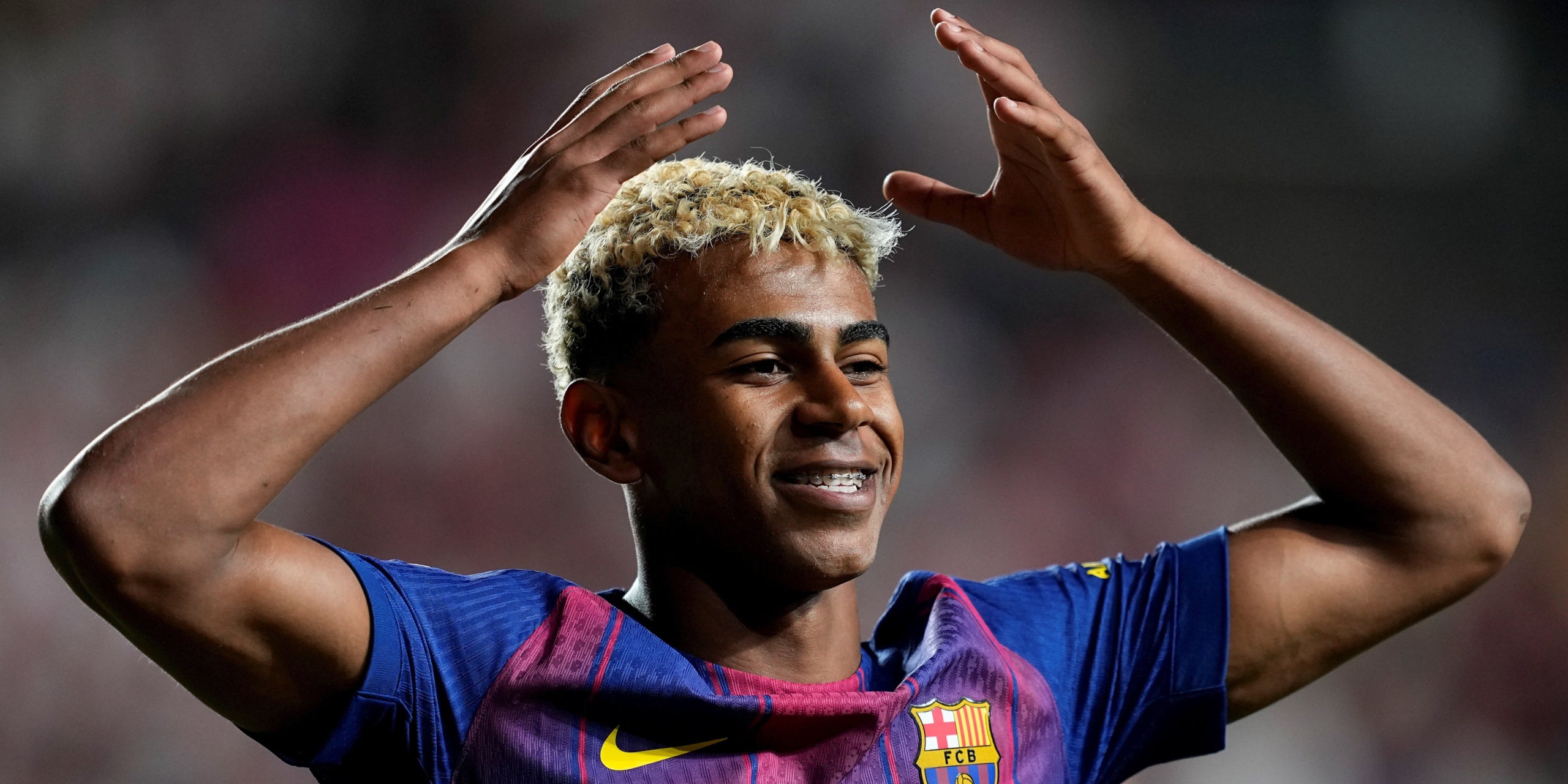 Lamine Yamal, celebrant un gol amb el Barça | Europa Press