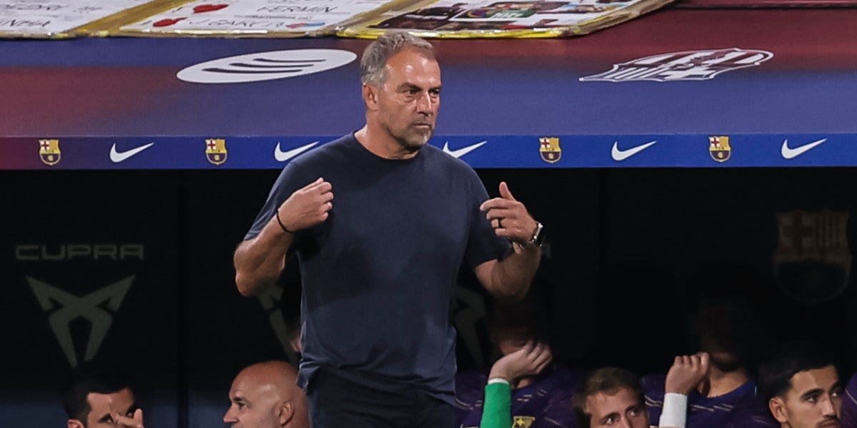 Hansi Flick, durant un partit amb el Barça | Europa Press