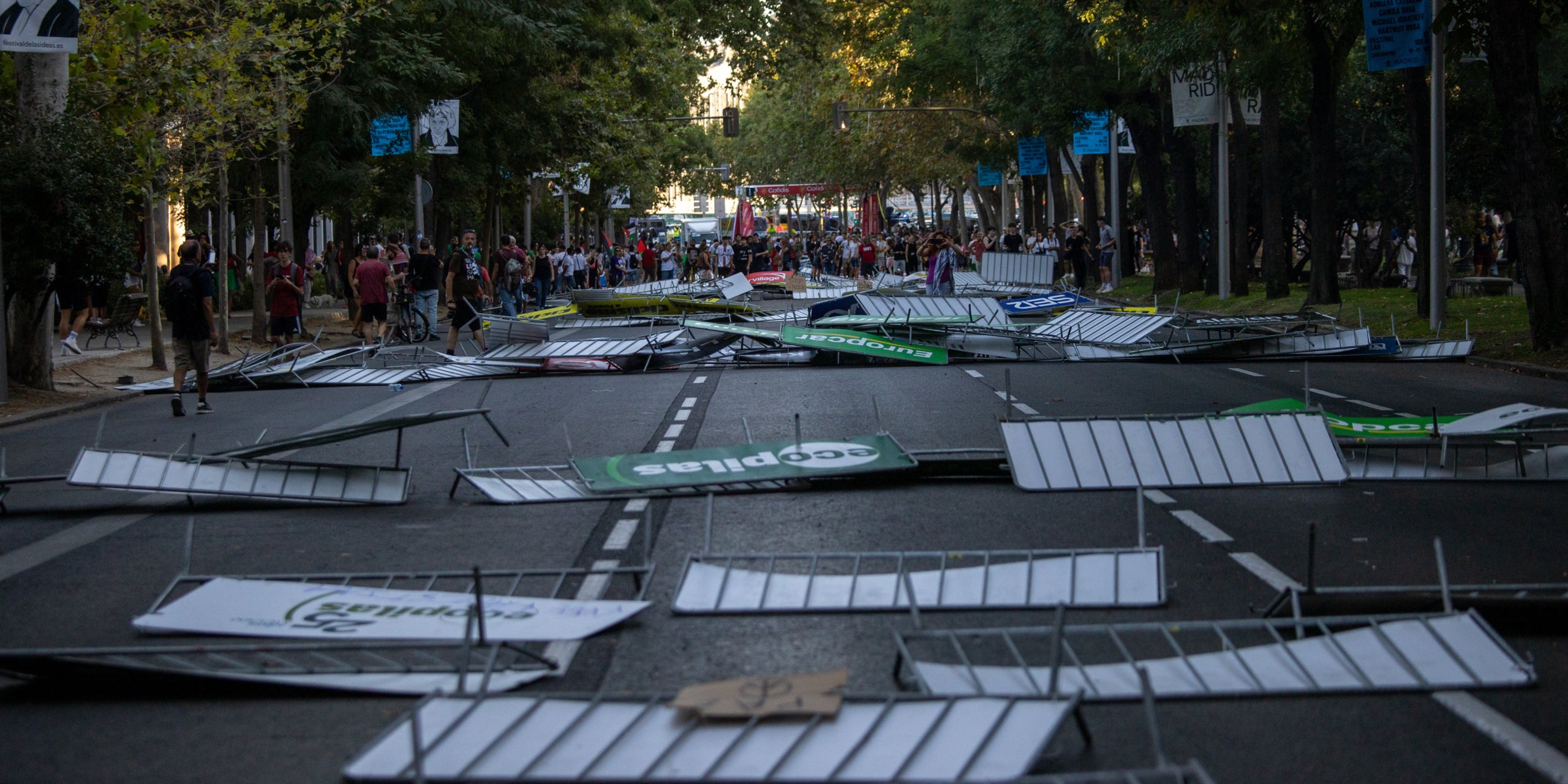 Protestas pro-Palestina en La Vuelta en Madrid | Europa Press