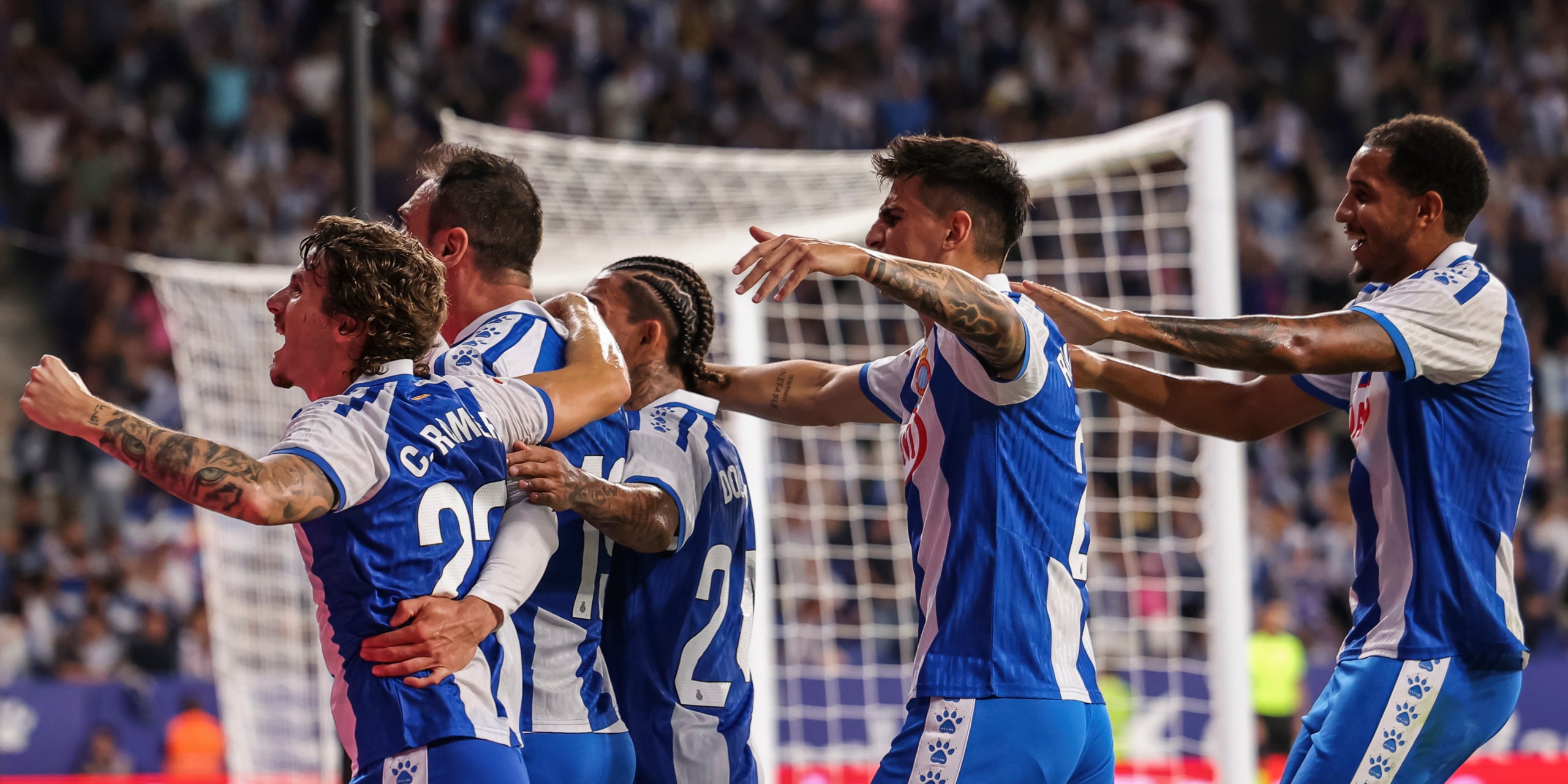 Els jugadors de l'Espanyol, celebrant un gol | Europa Press