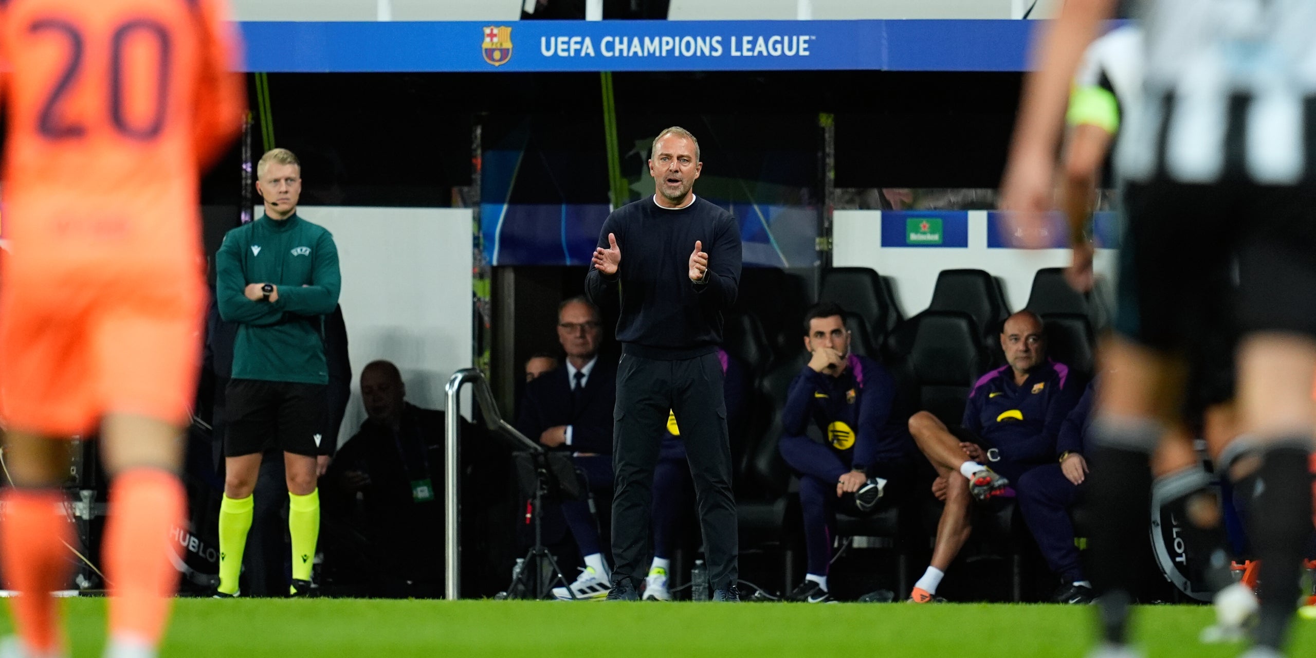 Hansi Flick, durant el Newcastle-Barça | Europa Press
