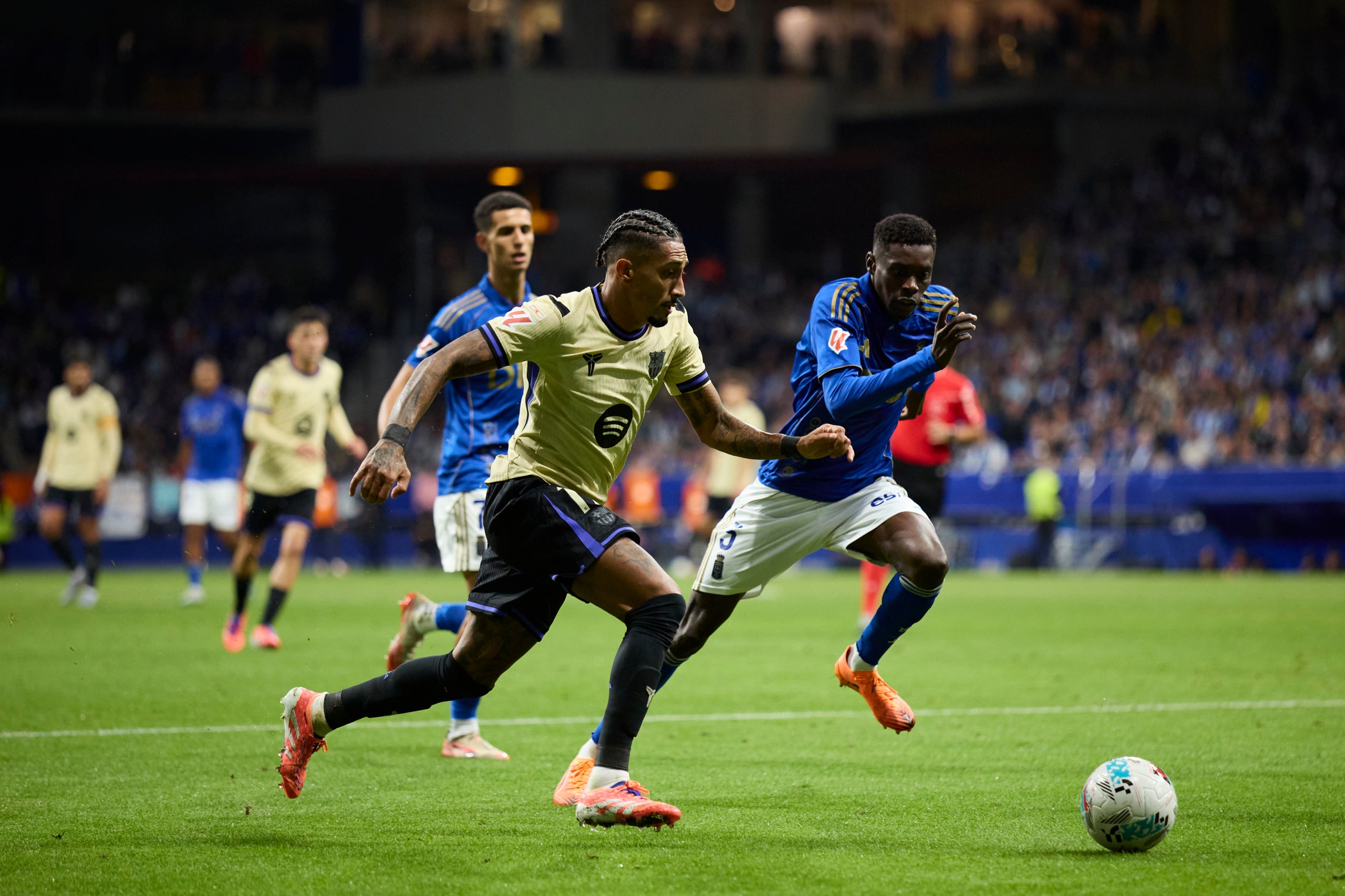 Raphinha, durant el partit contra l'Oviedo | Europa Press