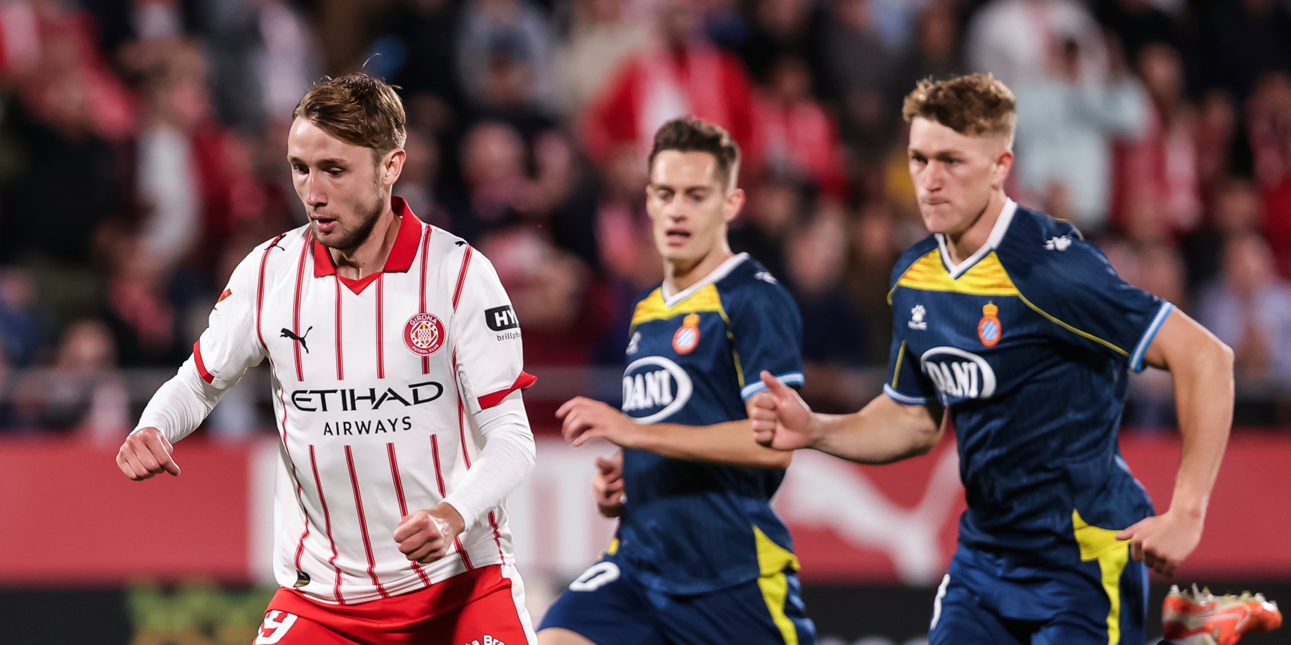 Vladyslav Vanat, durante el Girona-Espanyol de Liga | Europa Press