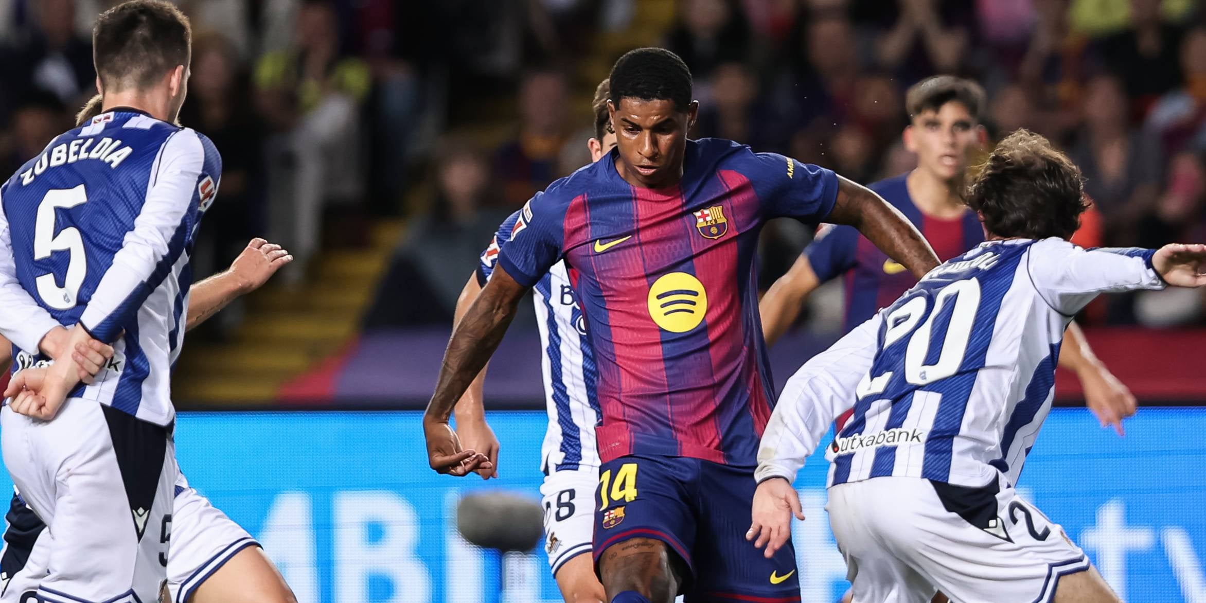 Marcus Rashford, durant el darrer partit del Barça contra la Reial Societat | Europa Press