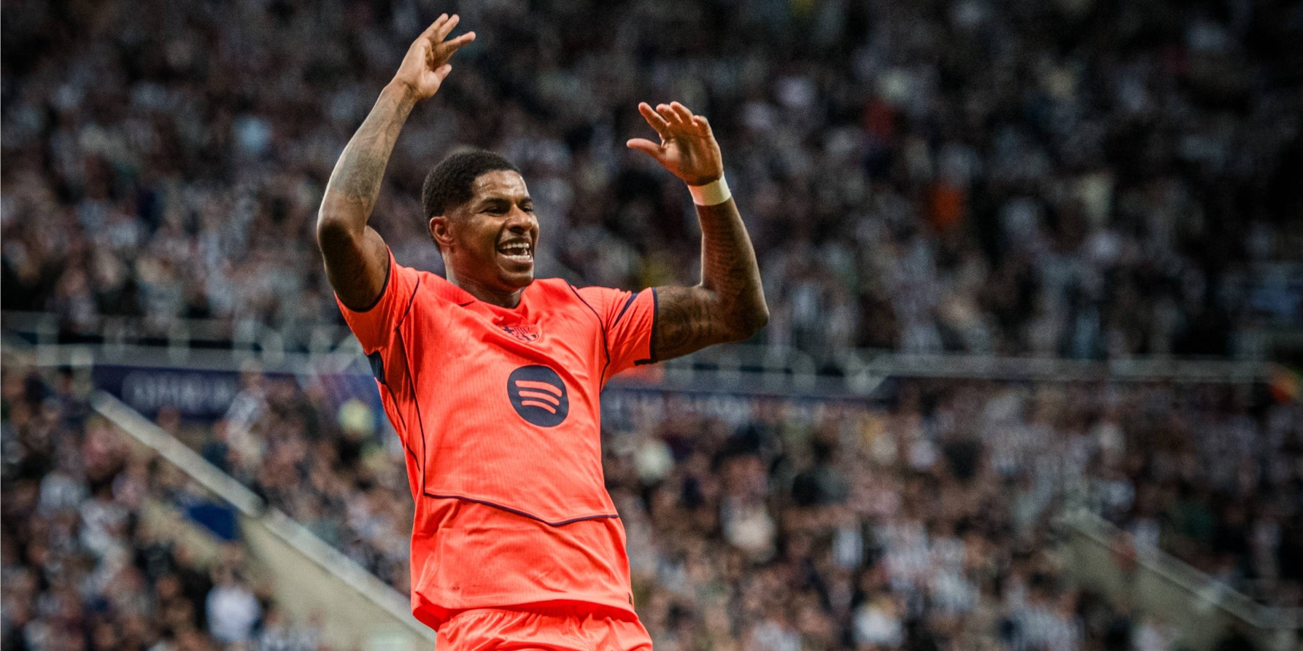 Marcus Rashford, celebrando su primer gol con el Barça | FC Barcelona