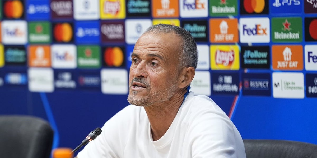 Luis Enrique, durant una roda de premsa amb el PSG | PSG