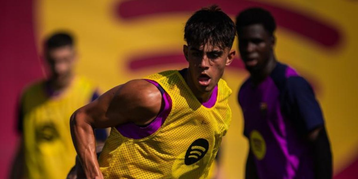 Marc Bernal, durante un entrenamiento con el Barça | FC Barcelona