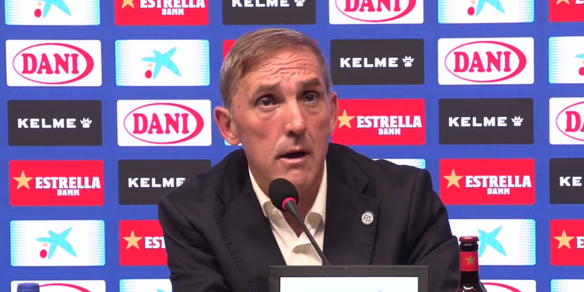 Fran Garagarza, director esportiu de l'Espanyol, en una roda de premsa | RCD Espanyol