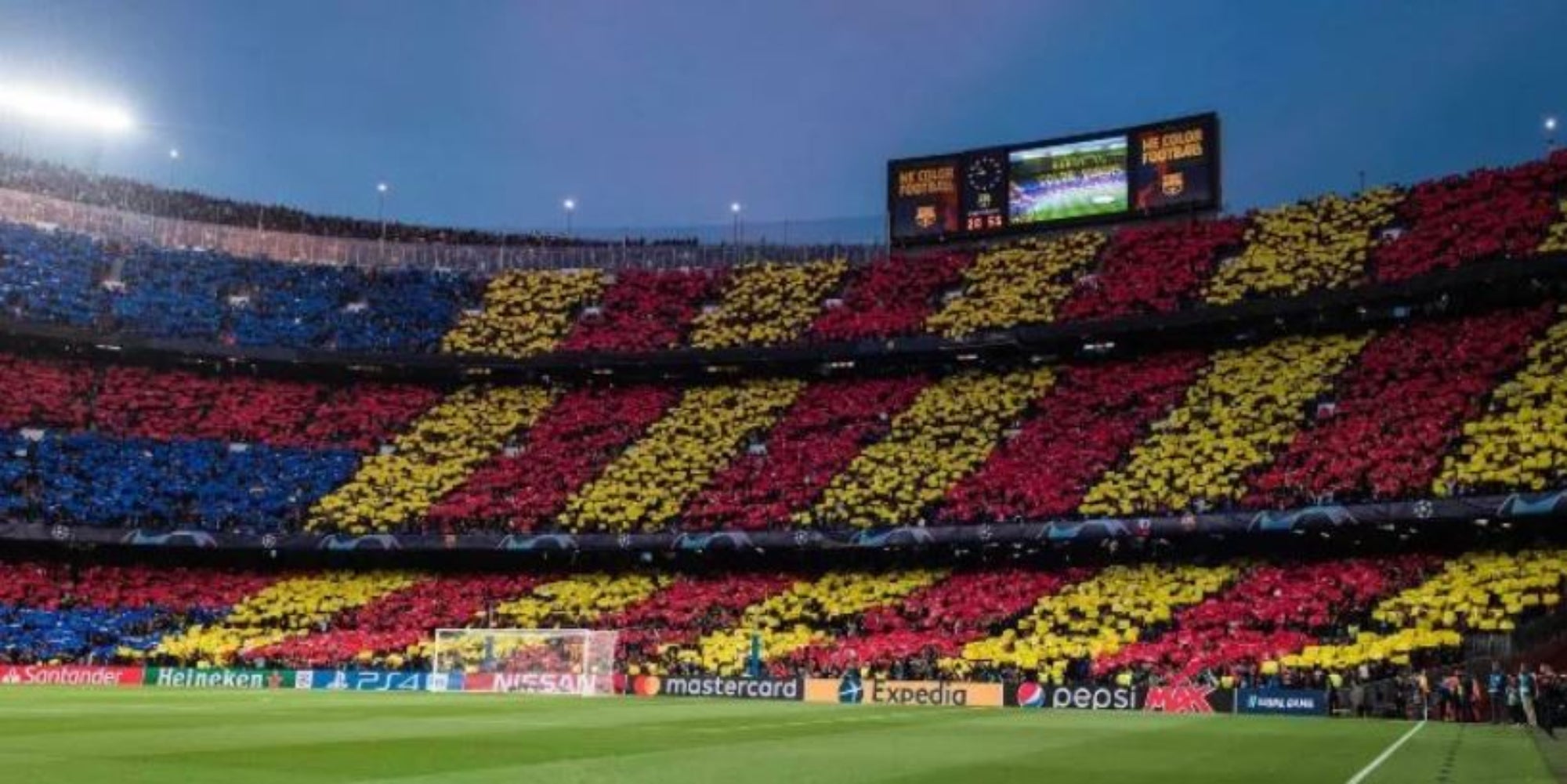 Mosaico de la senyera en el Camp Nou | FCBarcelona