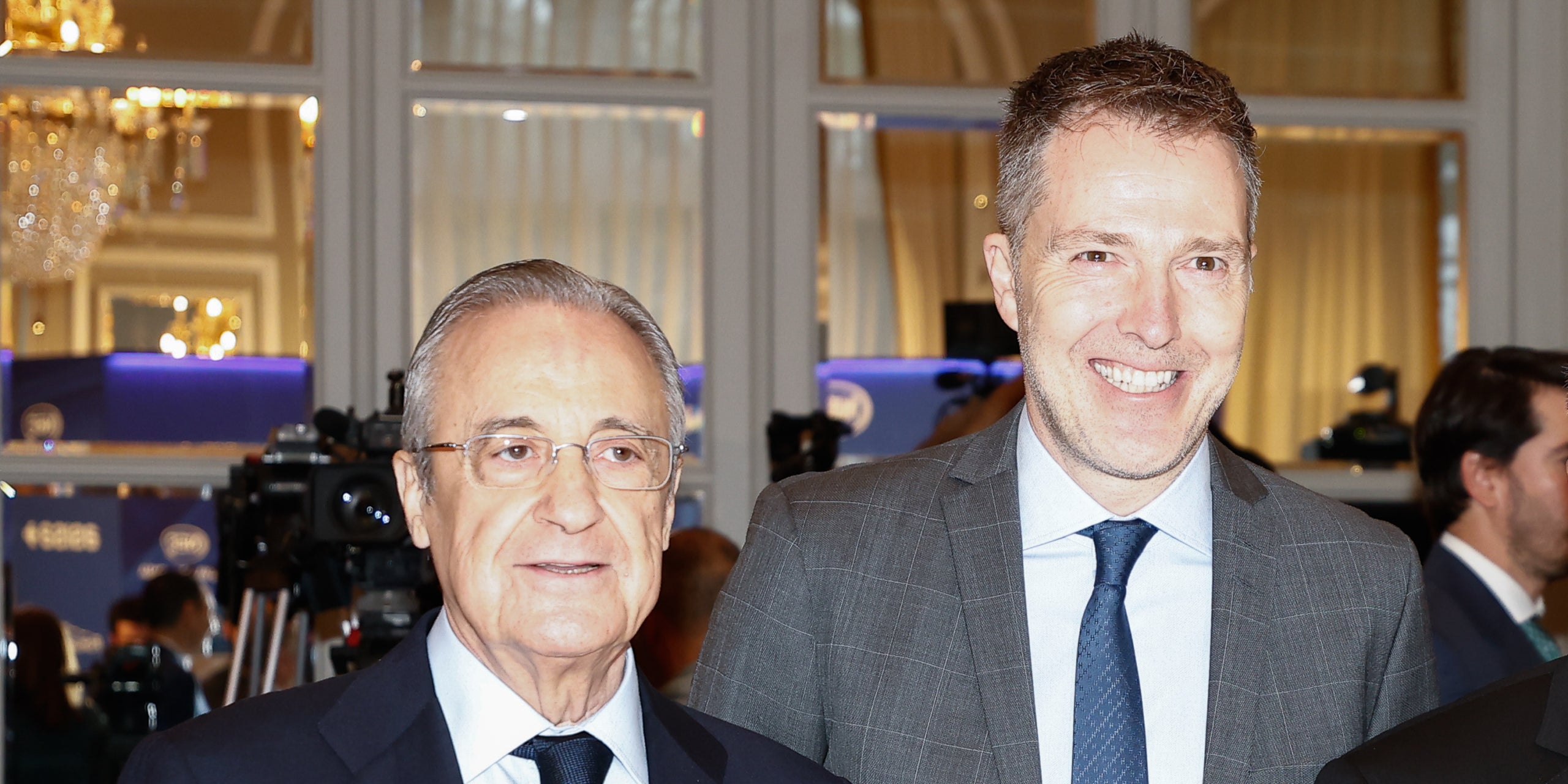 Florentino Pérez i Bernd Reichart, CEO de la Superlliga | Europa Press