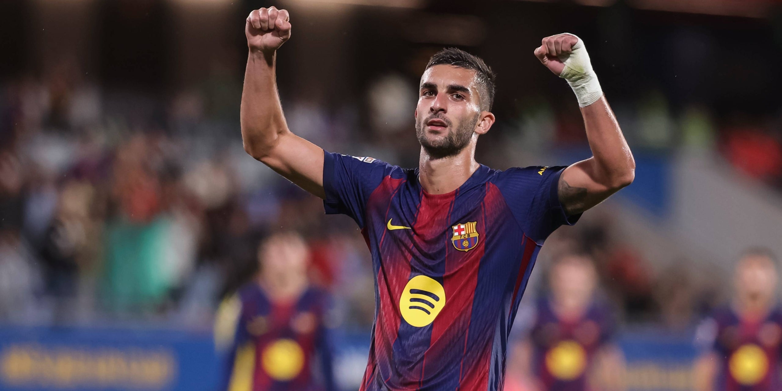Ferran Torres, celebrando un gol con el Barça | Europa Press