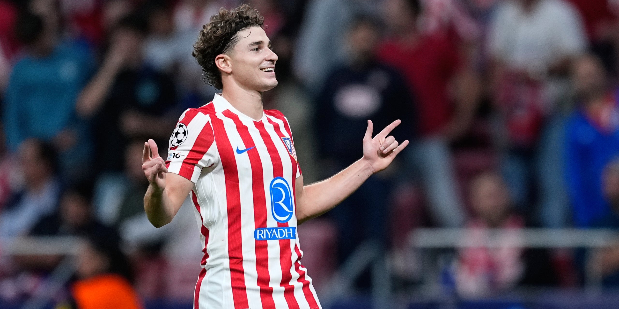 Julián Álvarez, celebrant un gol amb l'Atlètic de Madrid | Europa Press