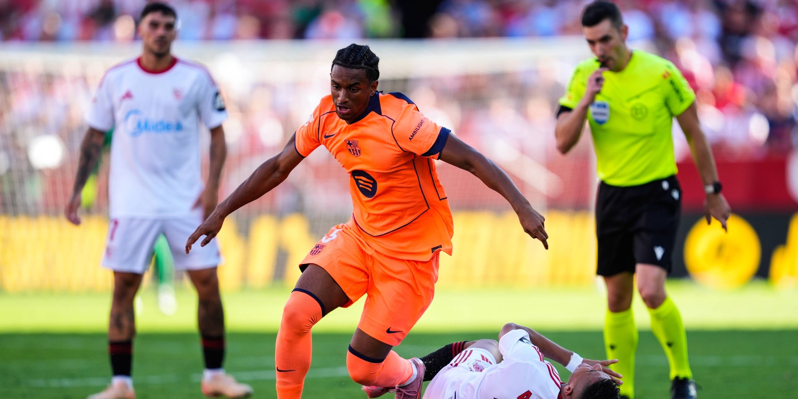 Alejandro Balde, durant el Sevilla-Barça | Europa Press