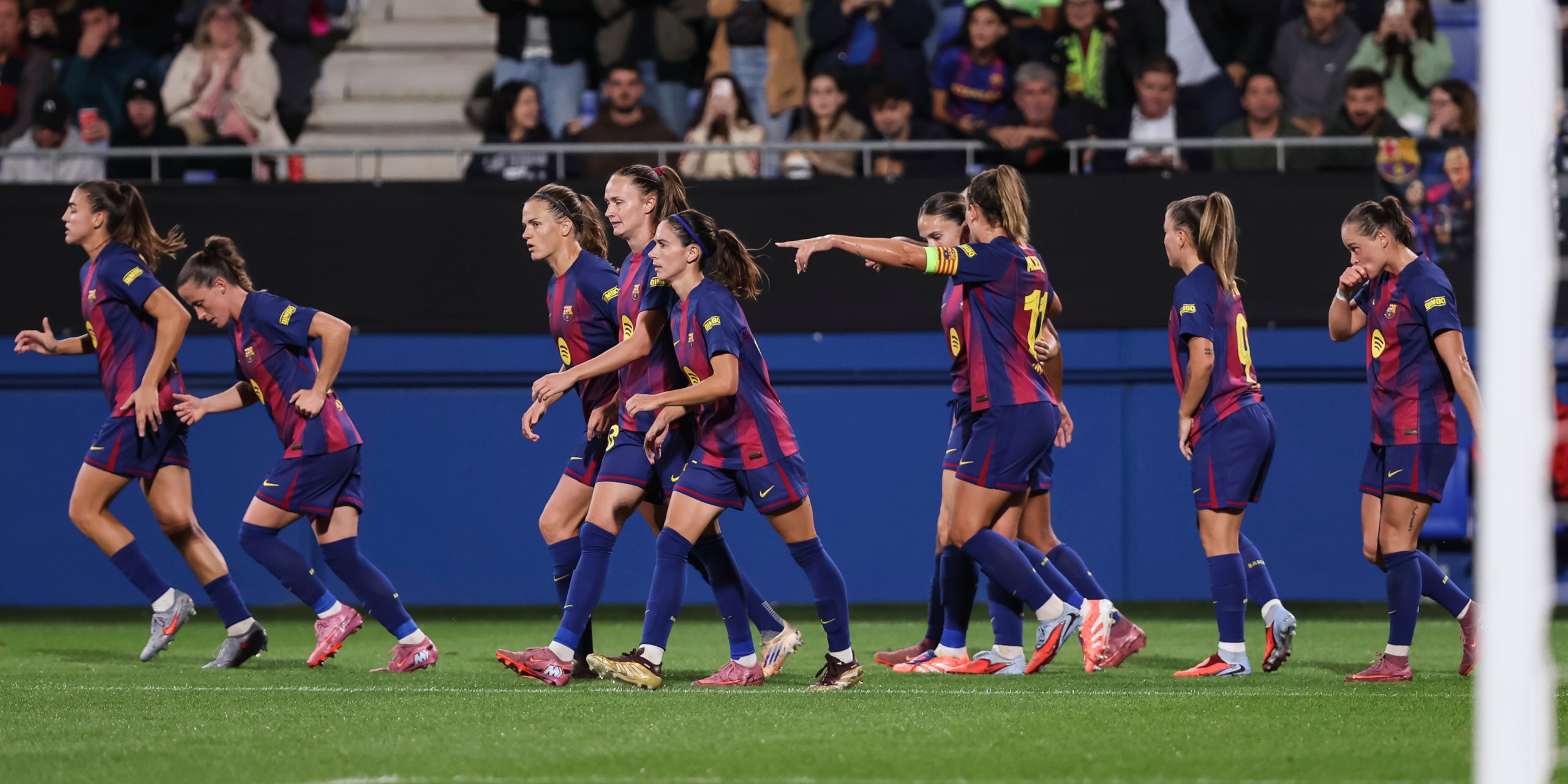 Les jugadores del Barça, celebrant un gol durant un partit | Europa Press