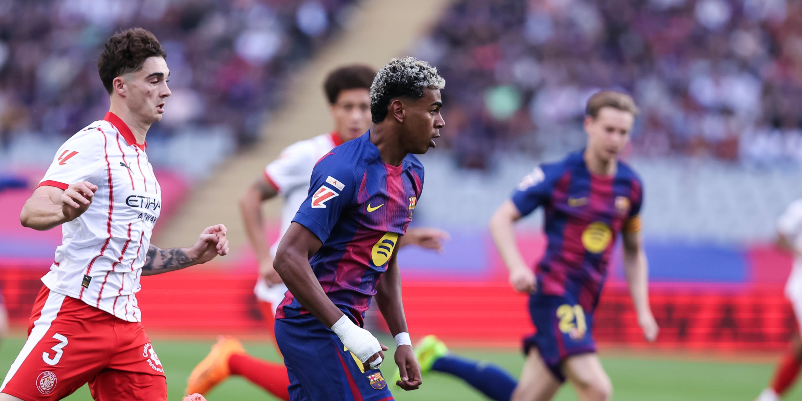 Lamine Yamal, durant el Barça-Girona de Lliga | Europa Press