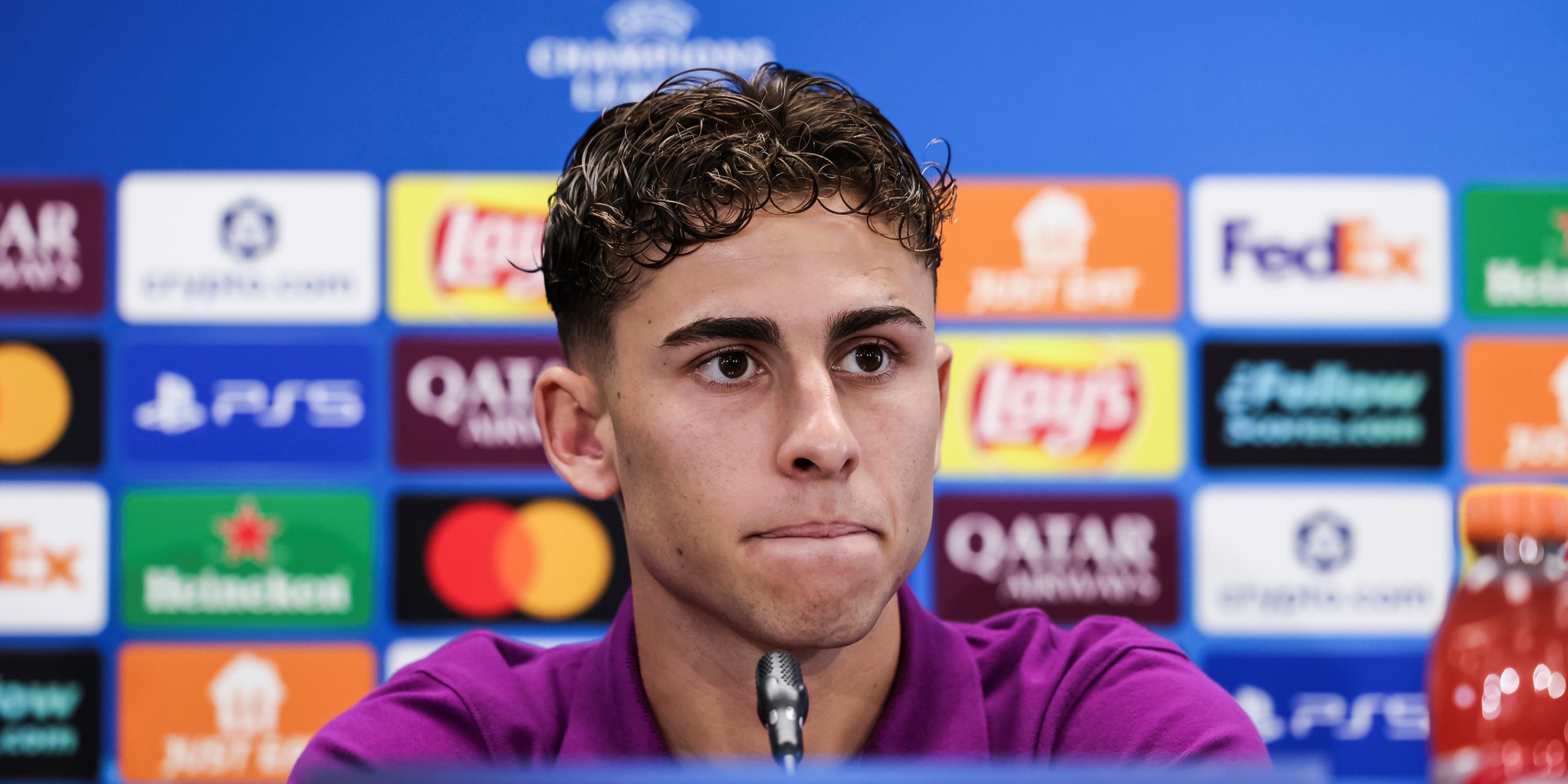 Fermín López, durant una roda de premsa amb el Barça | Europa Press
