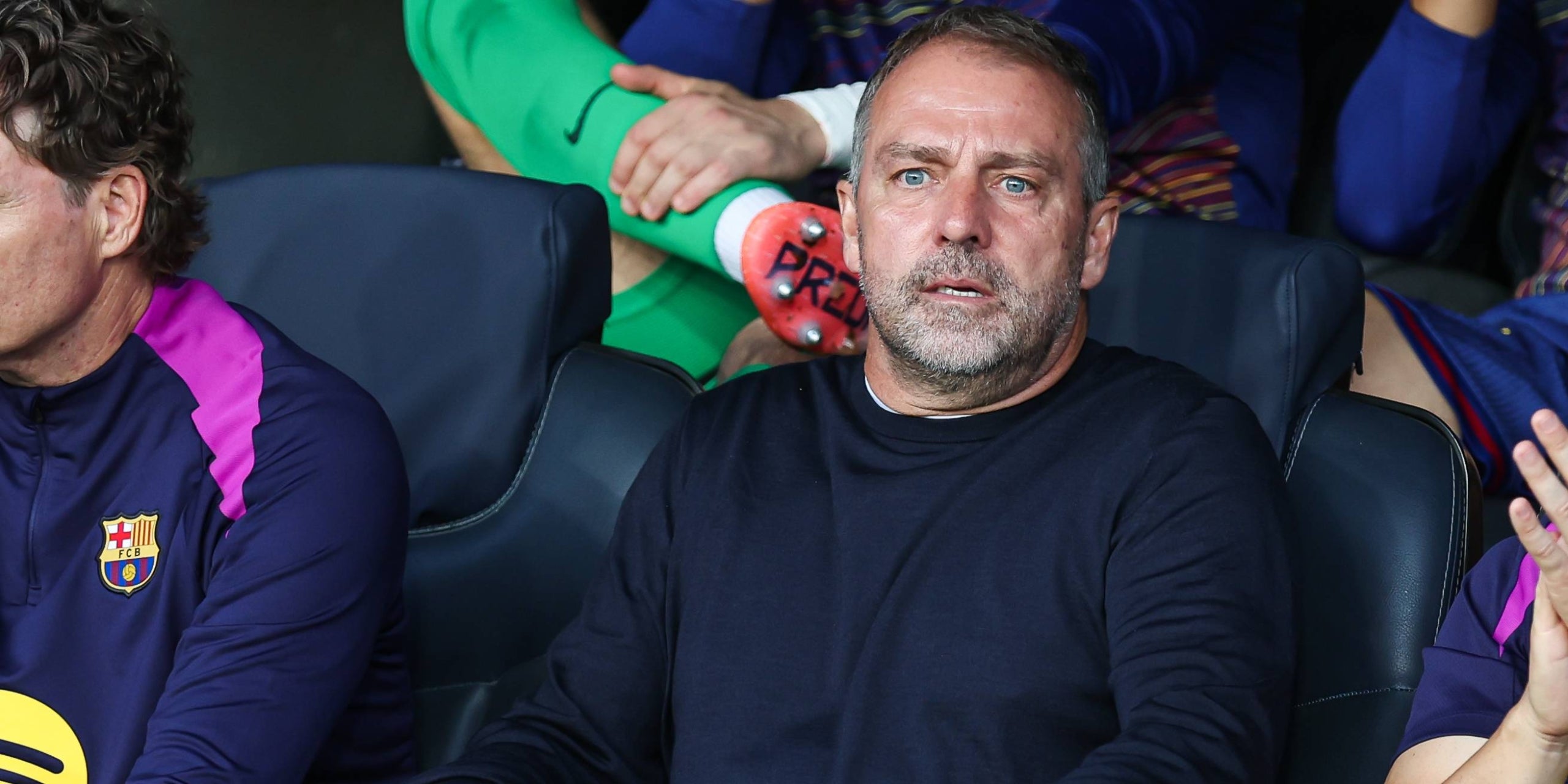 Hansi Flick, durant el Barça-Olympiacos | Europa Press