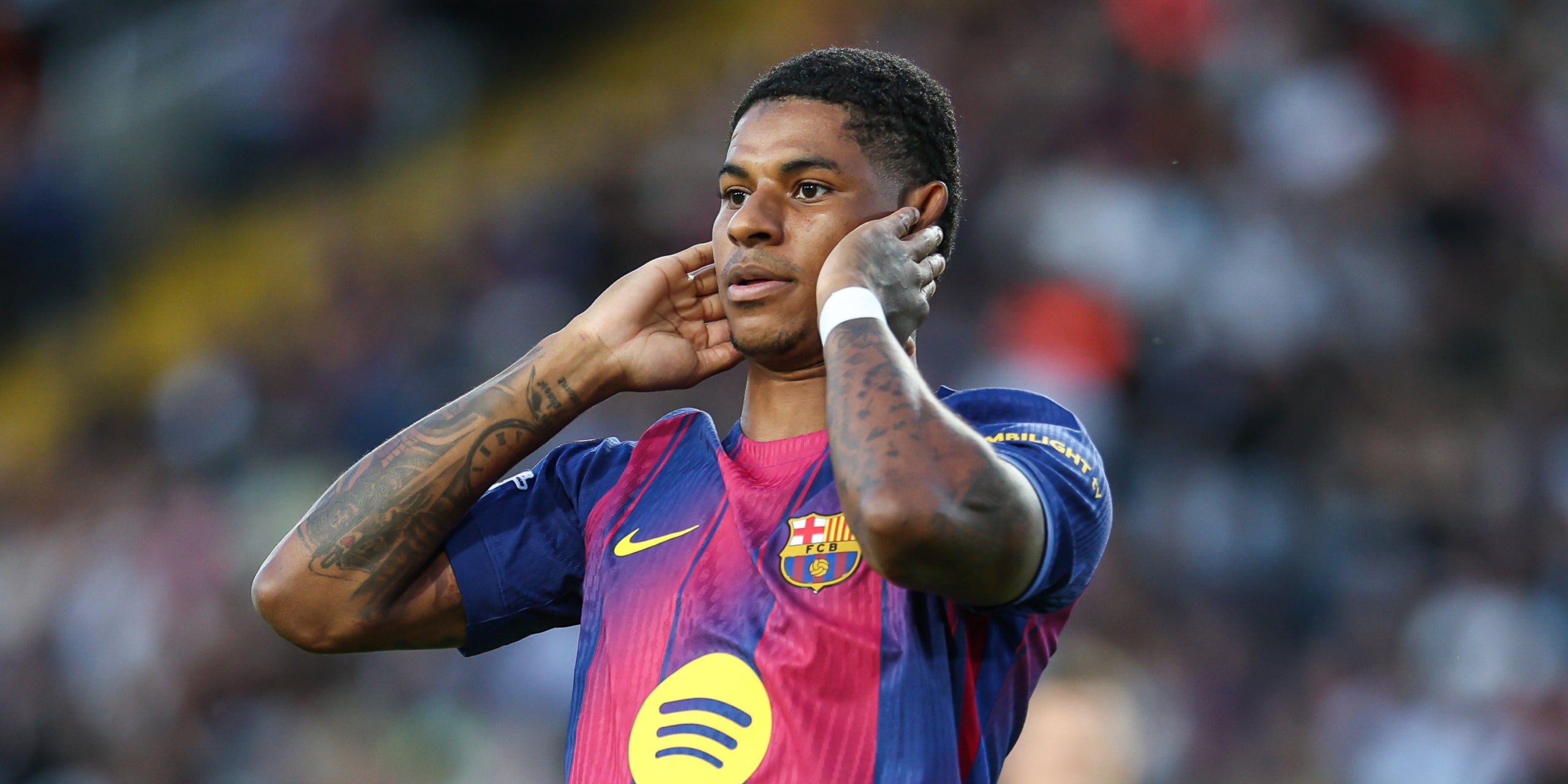 Marcus Rashford, durant un partit amb el Barça | Europa Press