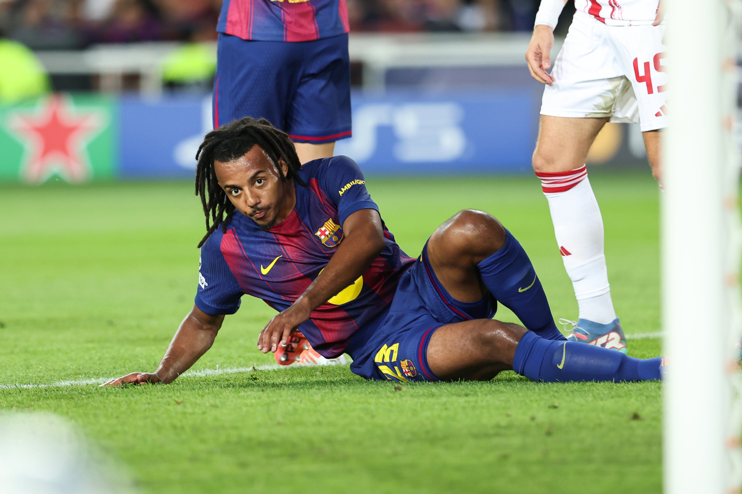 Jules Kounde, durant el Barça-Olympiacos | Europa Press