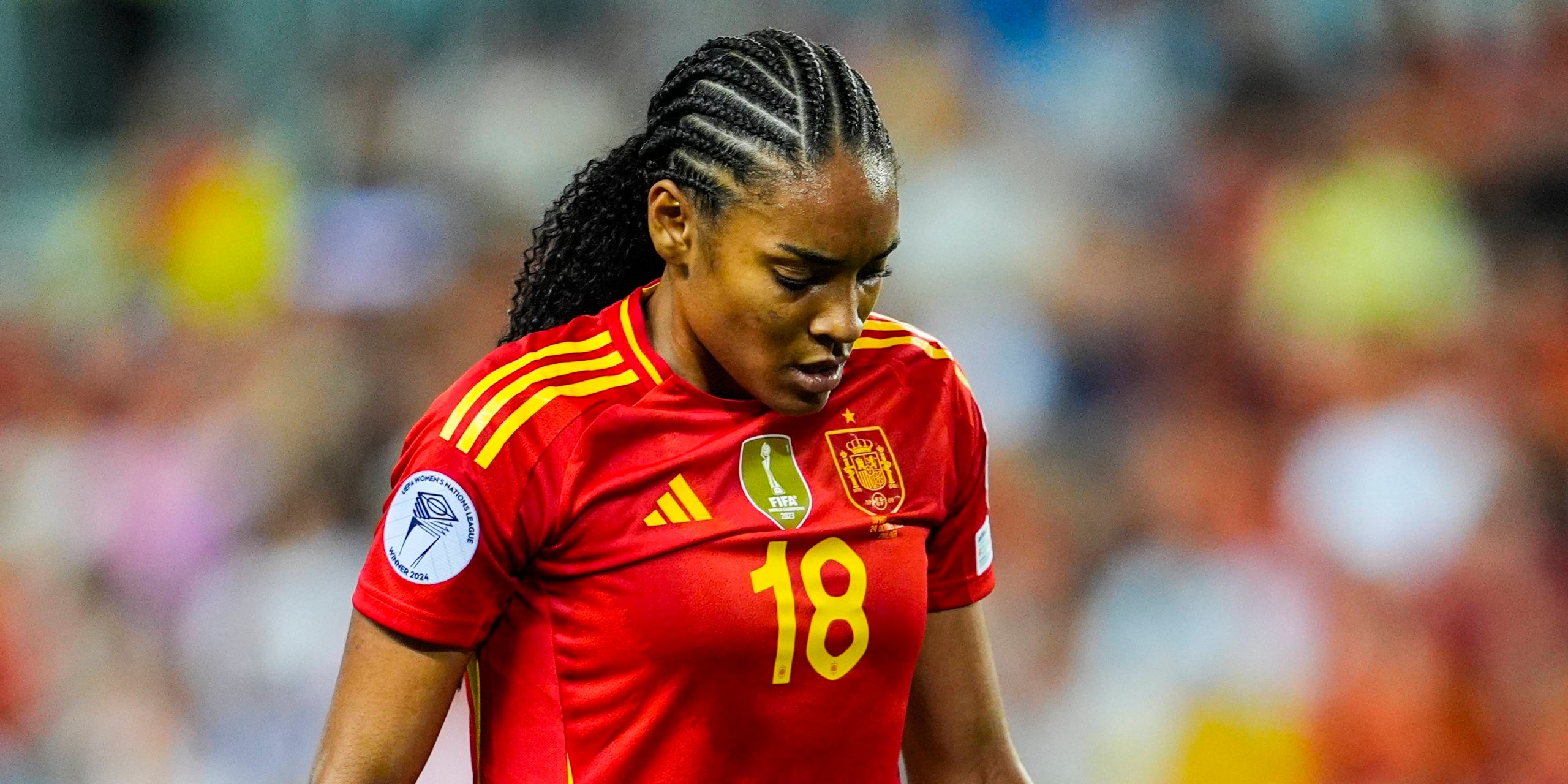 Salma Paralluelo, jugadora del Barça, lesionada durant l'Espanya - Suècia | Europa Press
