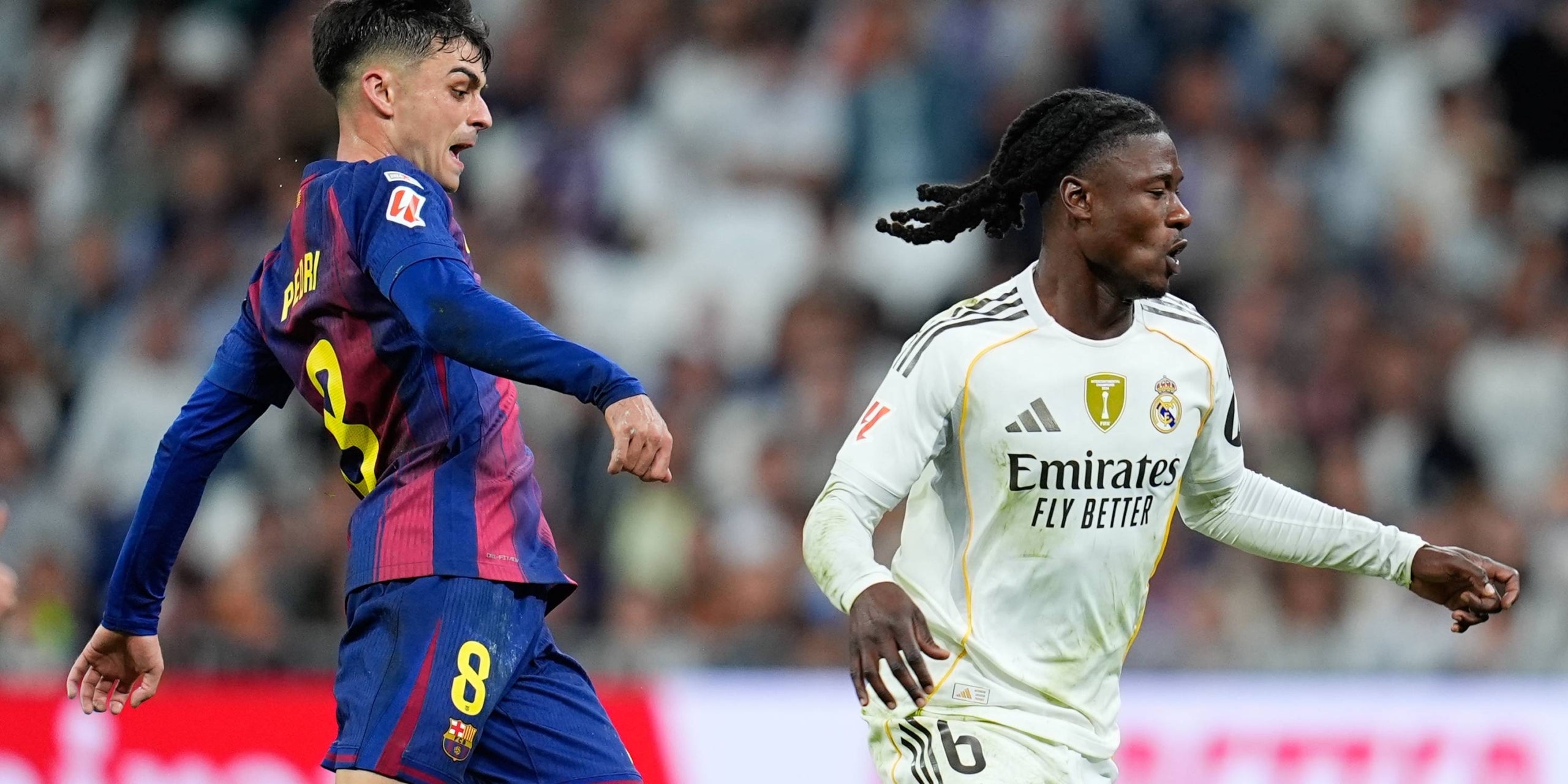 Pedri, durant el clàssic | Europa Press