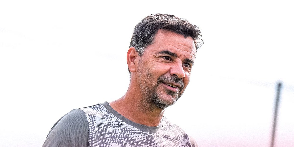 Míchel Sánchez, durant un entrenament amb el Girona | Girona FC