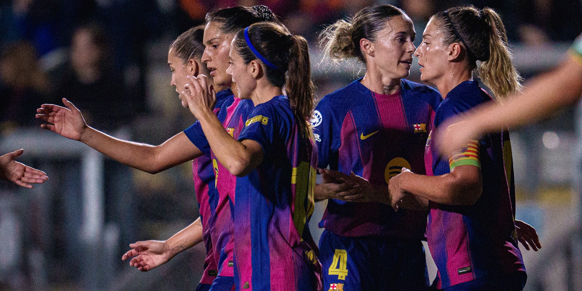 Les jugadores del Barça celebren un dels gols contra la Roma | FC Barcelona