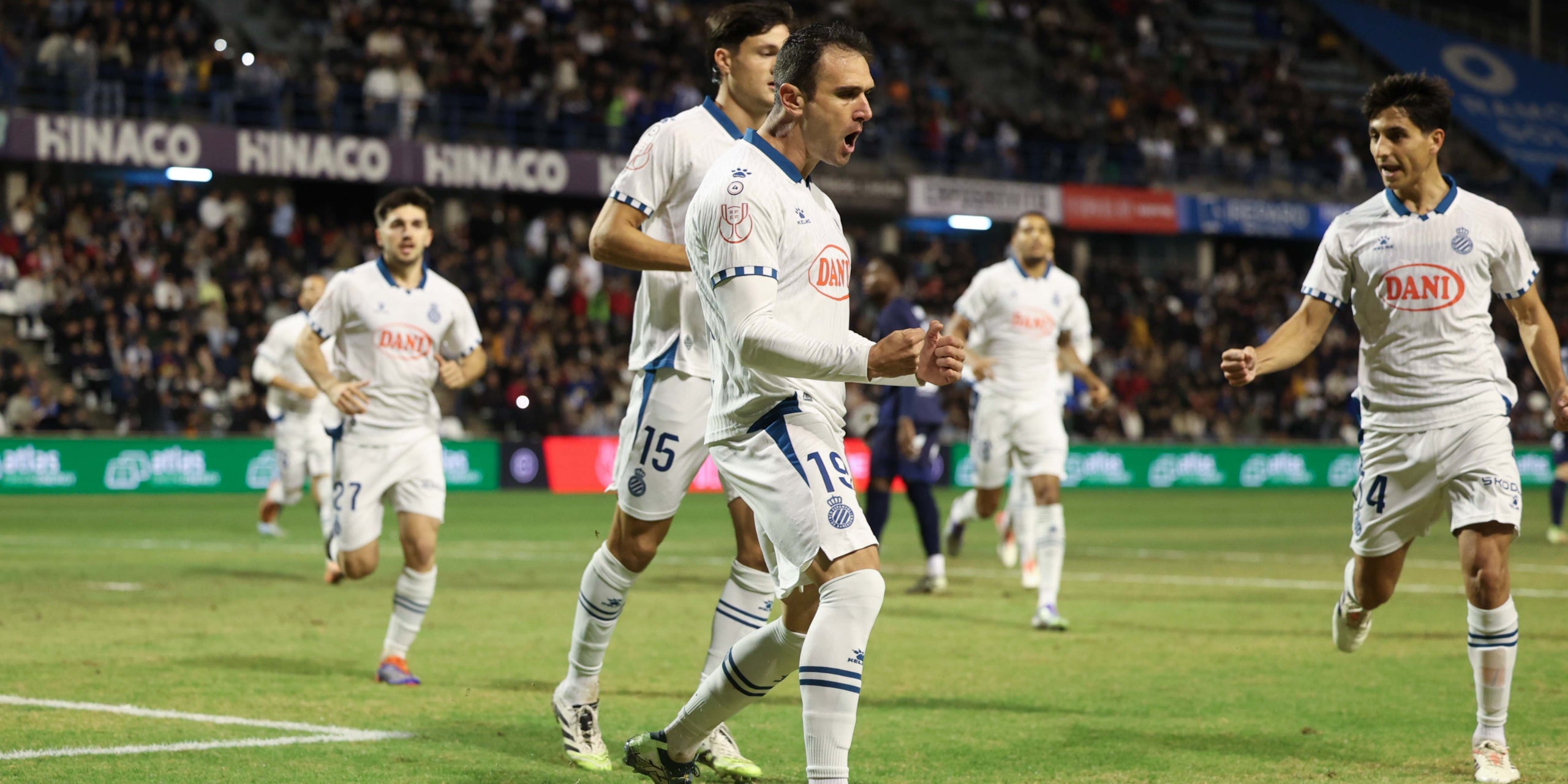 Kike García, celebrant un dels seus gols contra l'Atlètic Lleida | RCD Espanyol