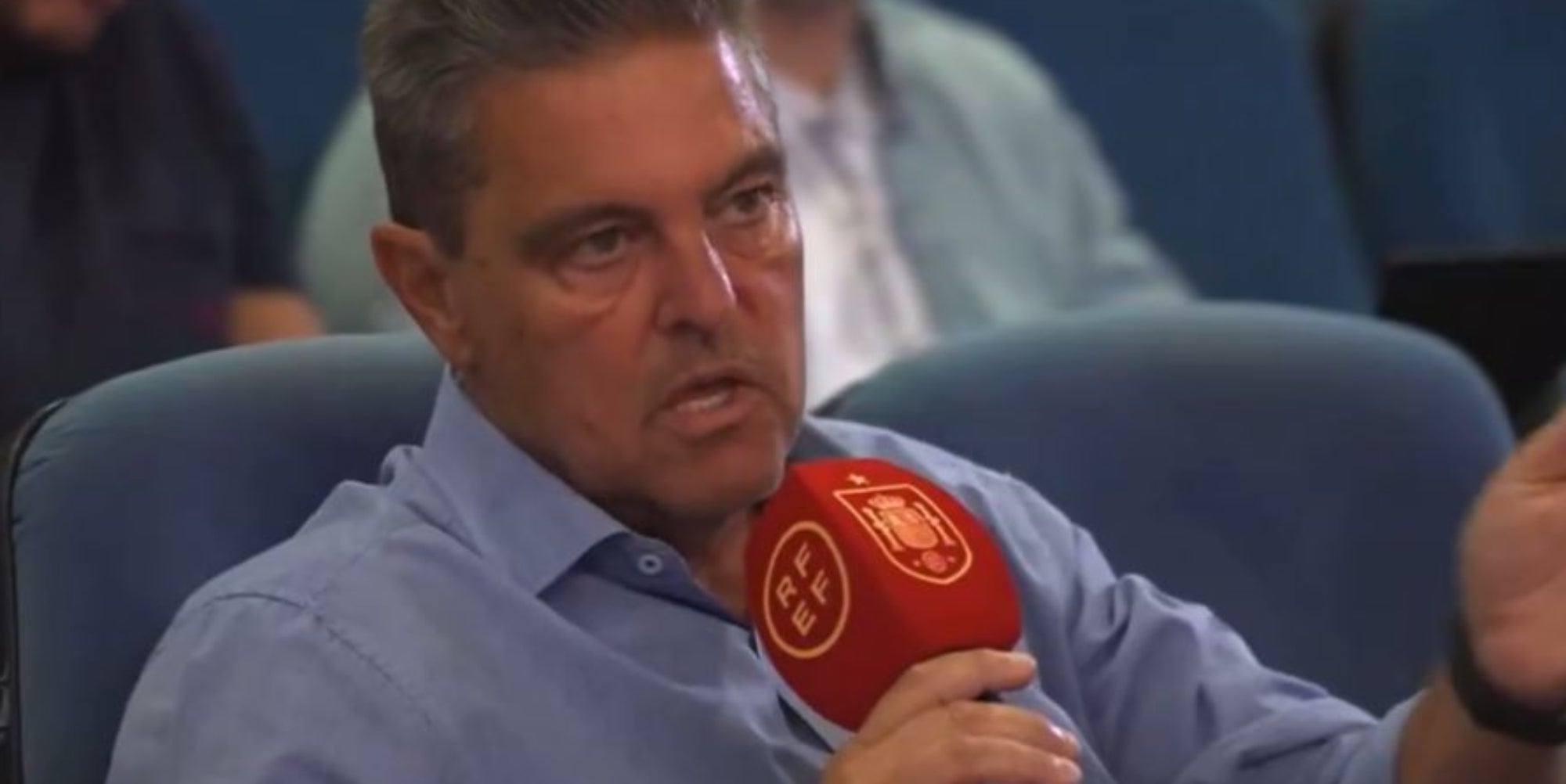 Joaquín Maroto durante su enfrentamiento con Luis De la Fuente | RFEF