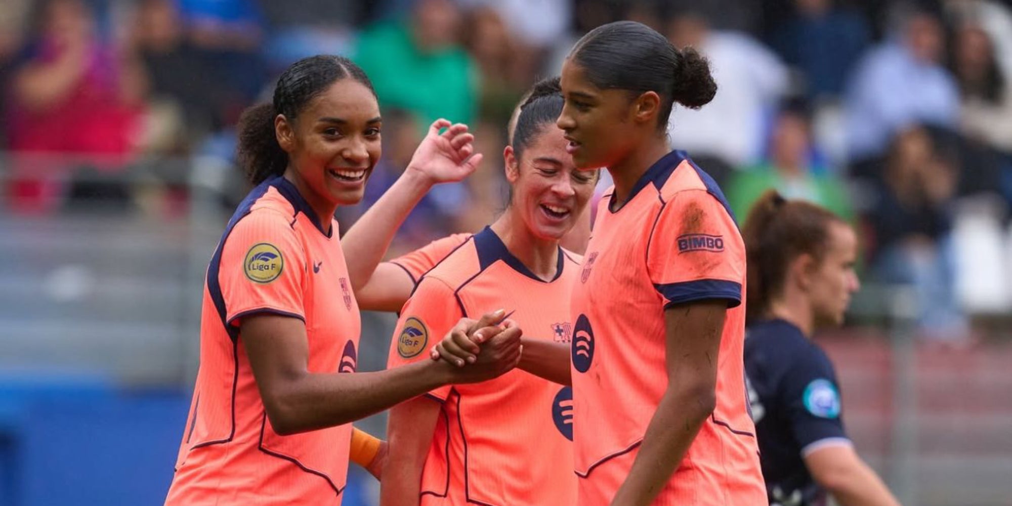 Las jugadoras del FCBFemení celebrando un gol ante el Eibar | FCBFemení