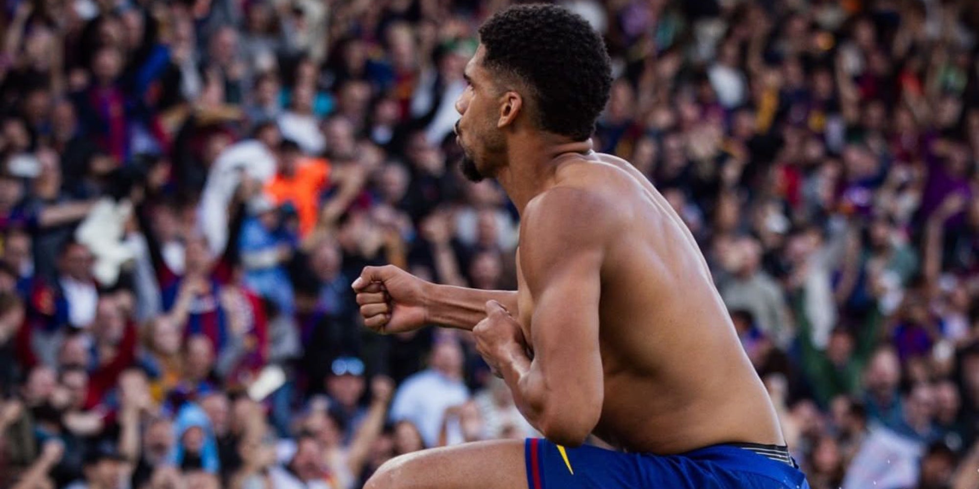 Ronald Araujo celebrant el seu gol davant el Girona | FCBarcelona