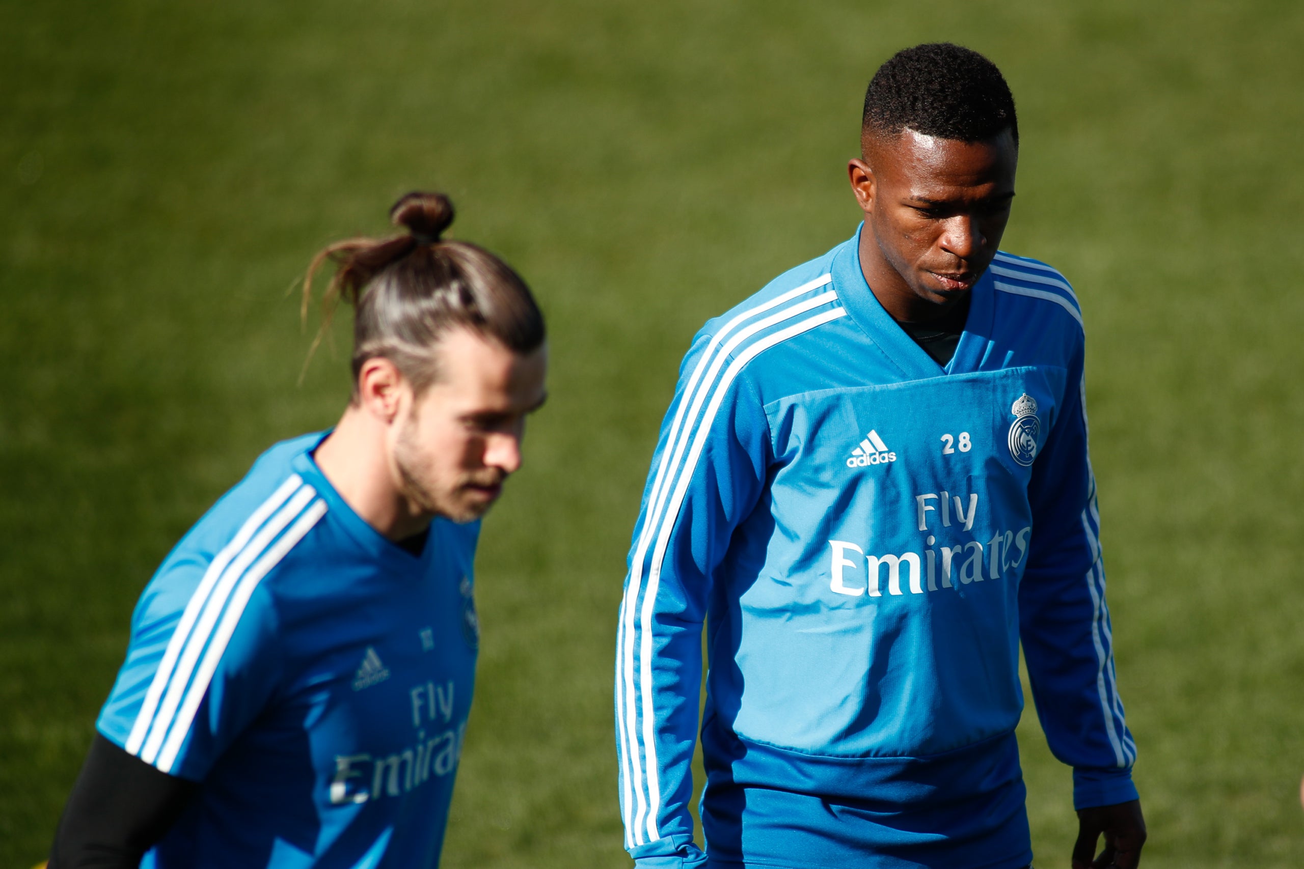 Gareth Bale i Vinicius Jr., durant un entrenament del Reial Madrid | Europa Press
