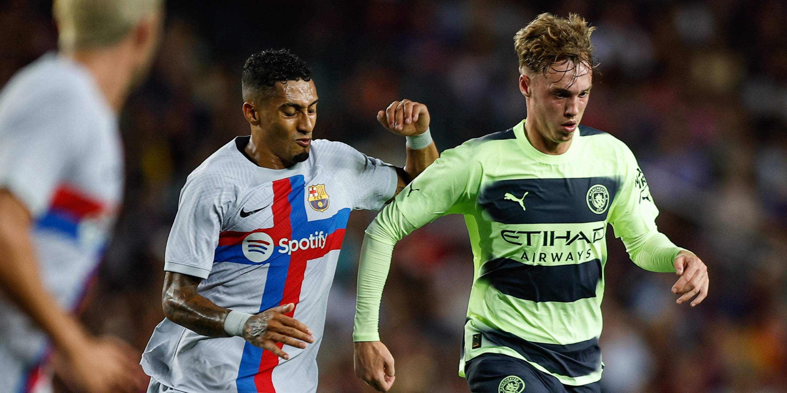 Cole Palmer y Raphinha, en la etapa del centrocampista inglés en el Manchester City | Europa Press