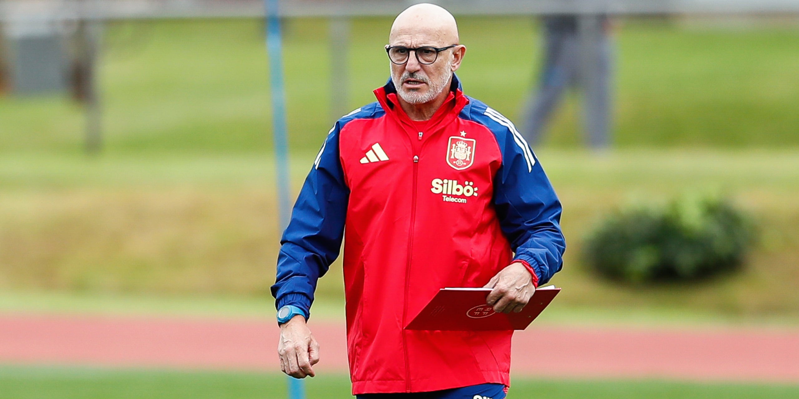 Luis de la Fuente, durante un entrenamiento de la selección española | Europa Press