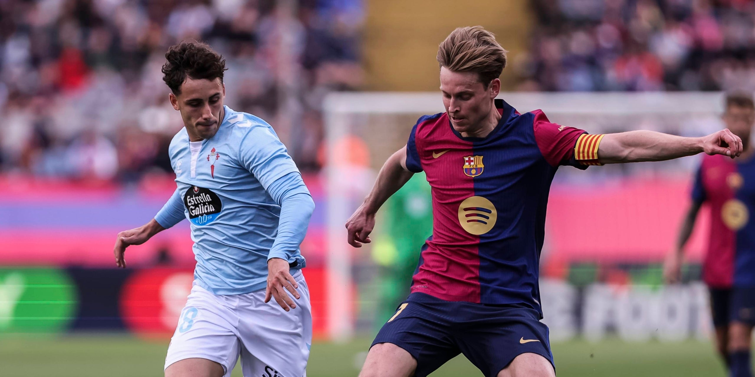 Pablo Duran i Frenkie de Jong durant el Barça-Celta de la temporada passada | Europa Press