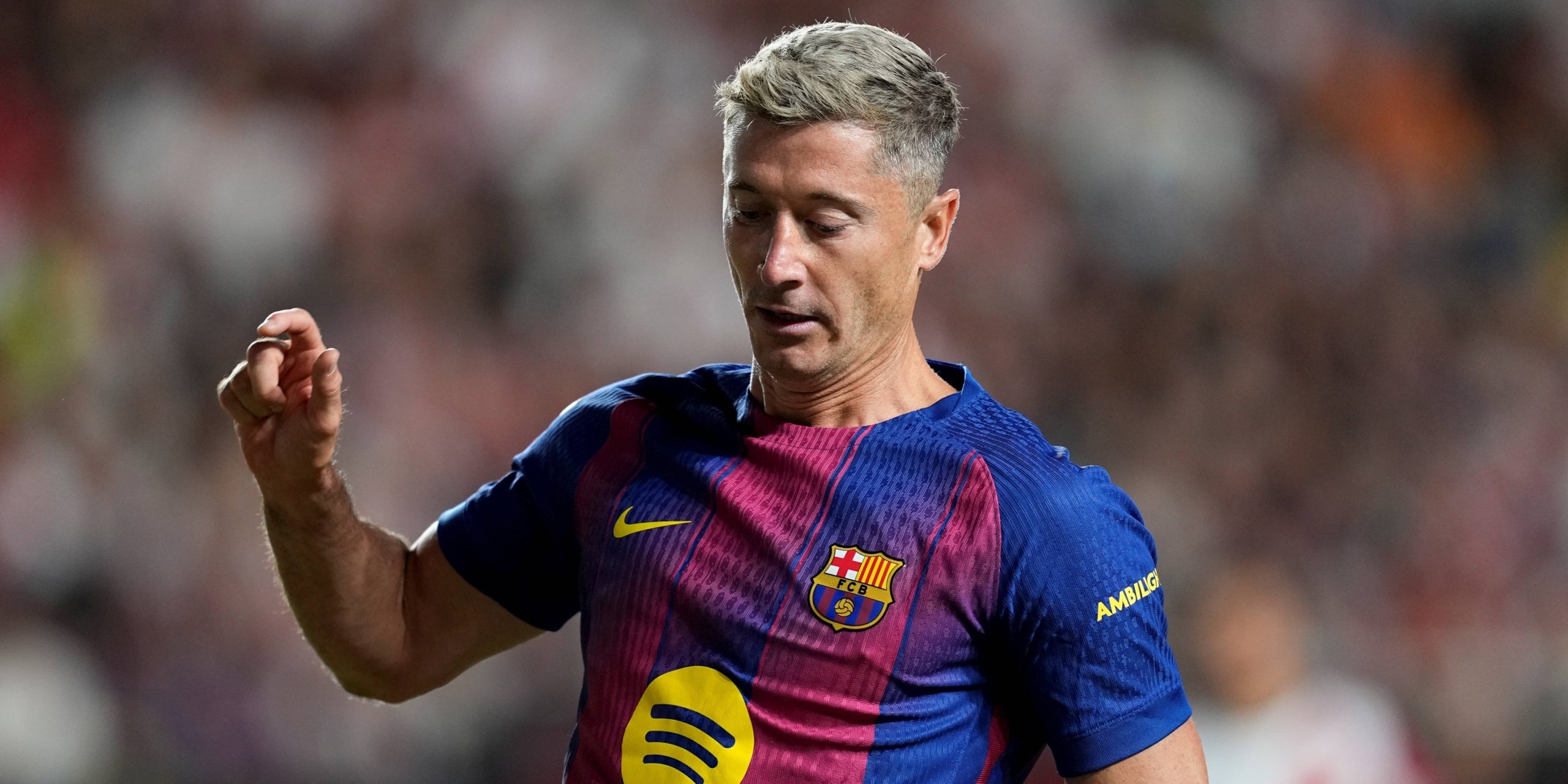 Robert Lewandowski durante un partido del Barça | Europa Press